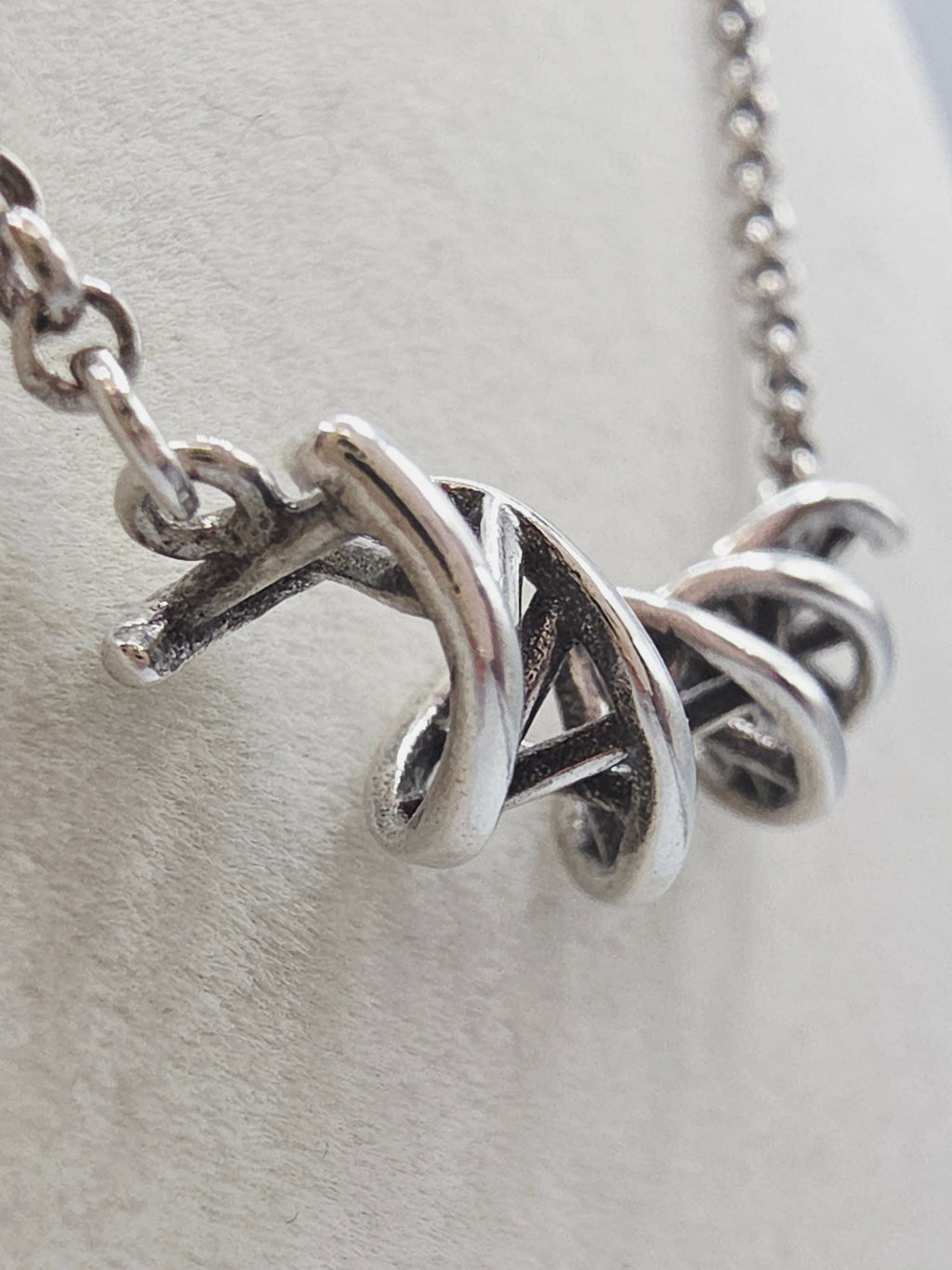 925 Sterling Silver DNA Science Life Pendant Necklace - Adjustable