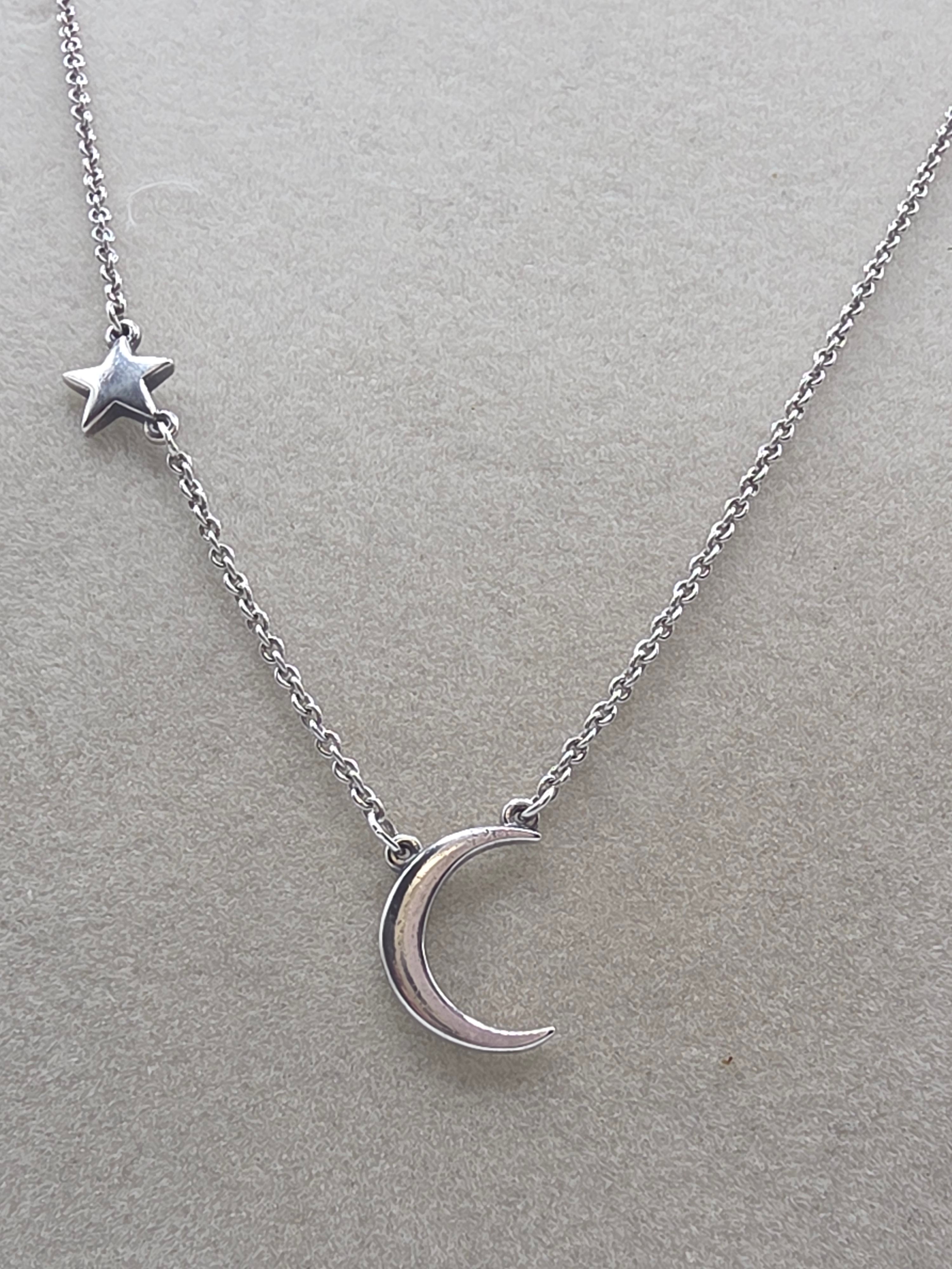James Avery Sterling Silver Shoot for the Moon Star Necklace - Adjustable 18"-20"