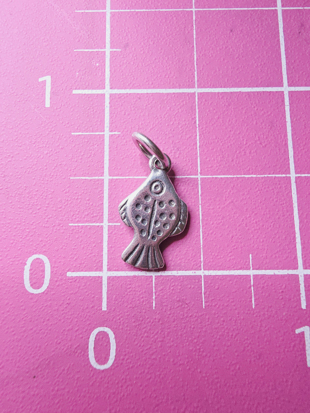 RETIRED James Avery Spotted Flounder Fish Charm - 925 Silver - BOX - UNCUT