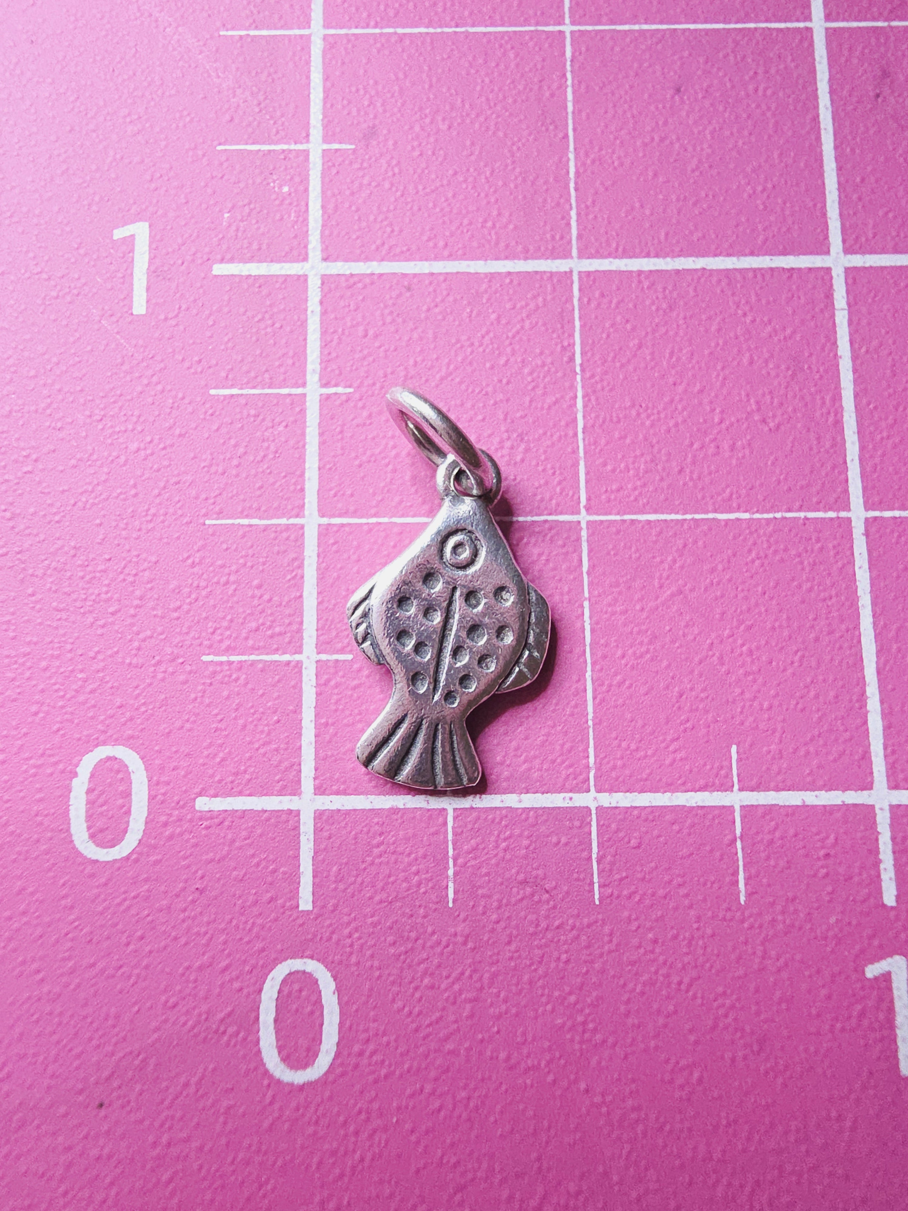 RETIRED James Avery Spotted Flounder Fish Charm - 925 Silver - BOX - UNCUT