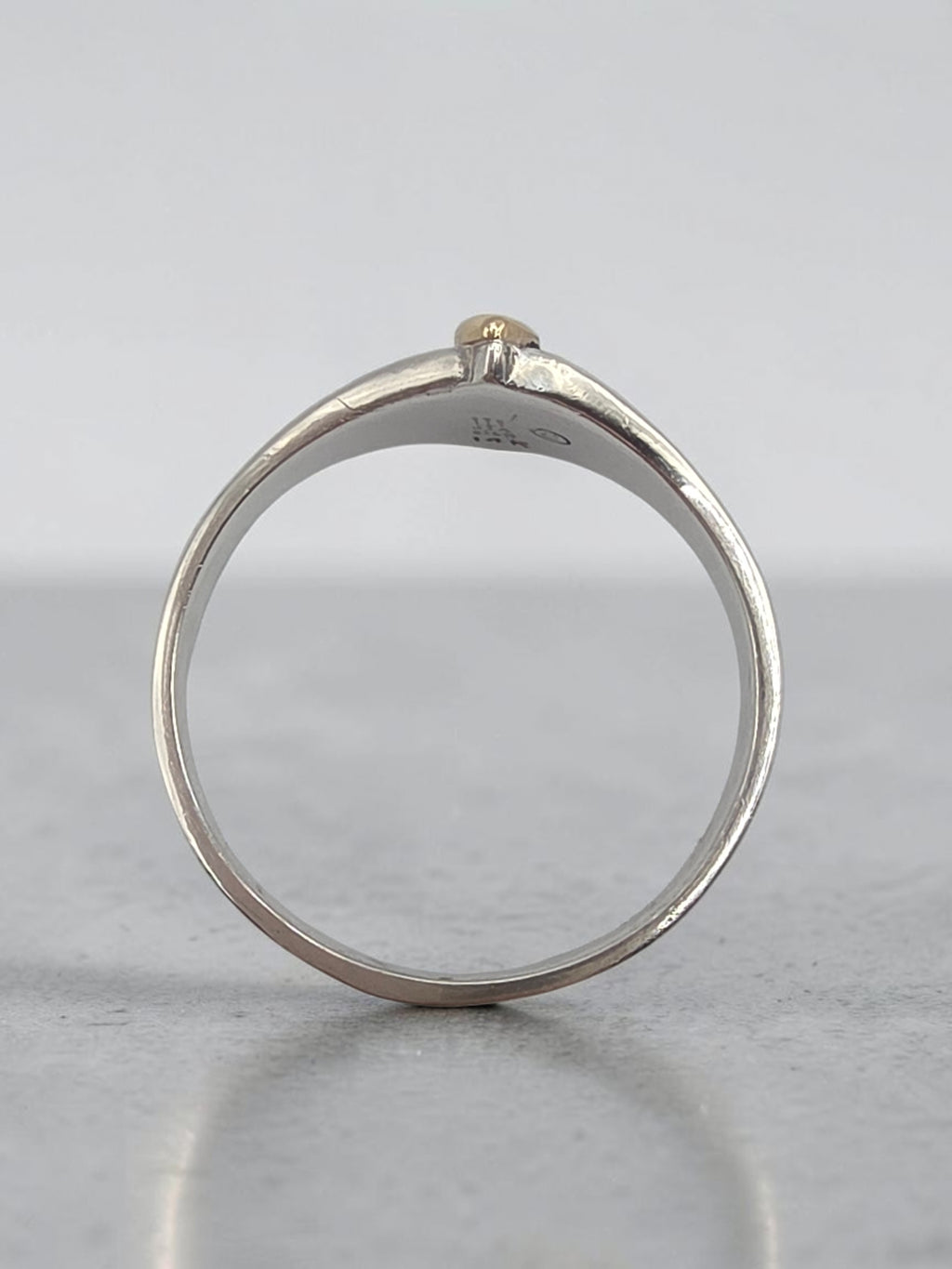 RETIRED James Avery Solid 14K Gold Treble Clef Sterling Silver Music Ring Size 8