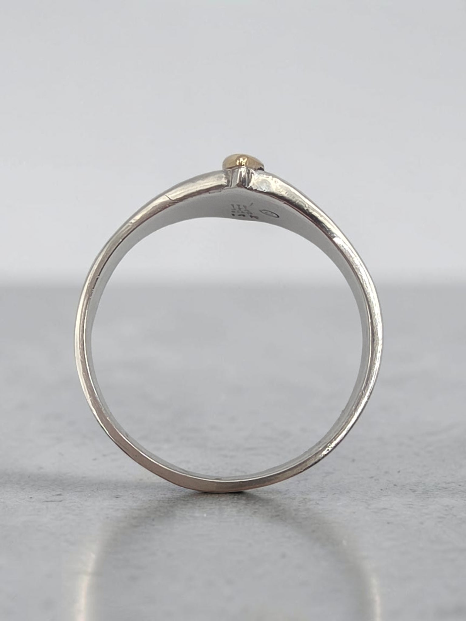 RETIRED James Avery Solid 14K Gold Treble Clef Sterling Silver Music Ring Size 8