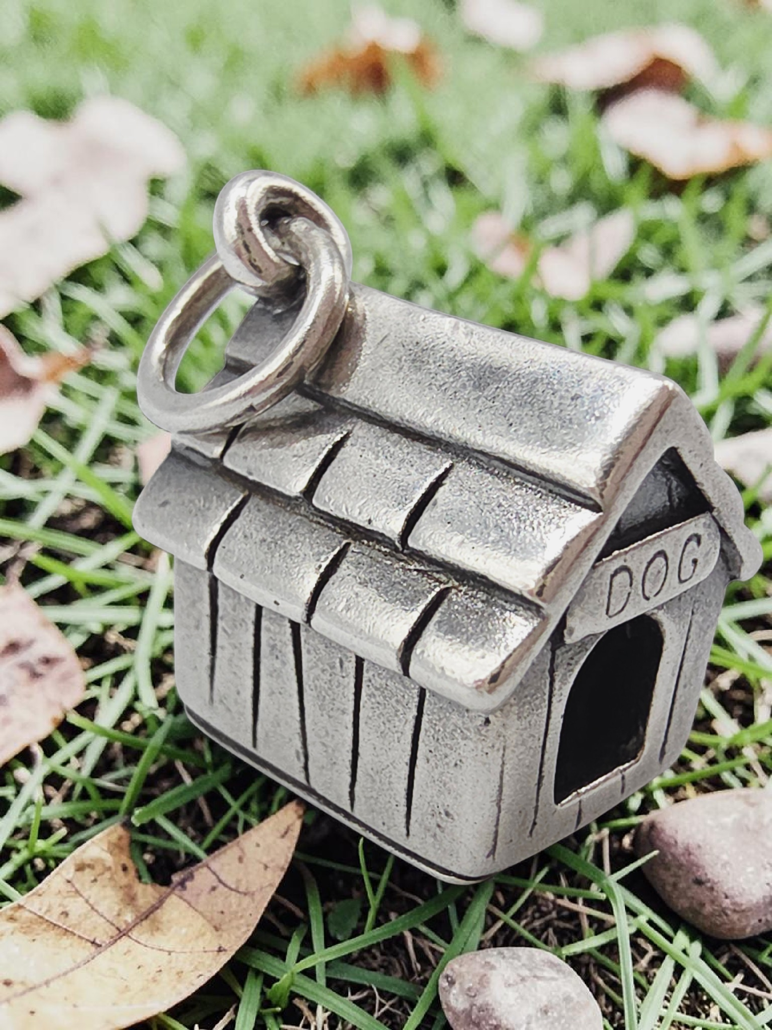 James Avery Sterling Silver 3D Dog House Doghouse Charm - RETIRED HTF UNCUT