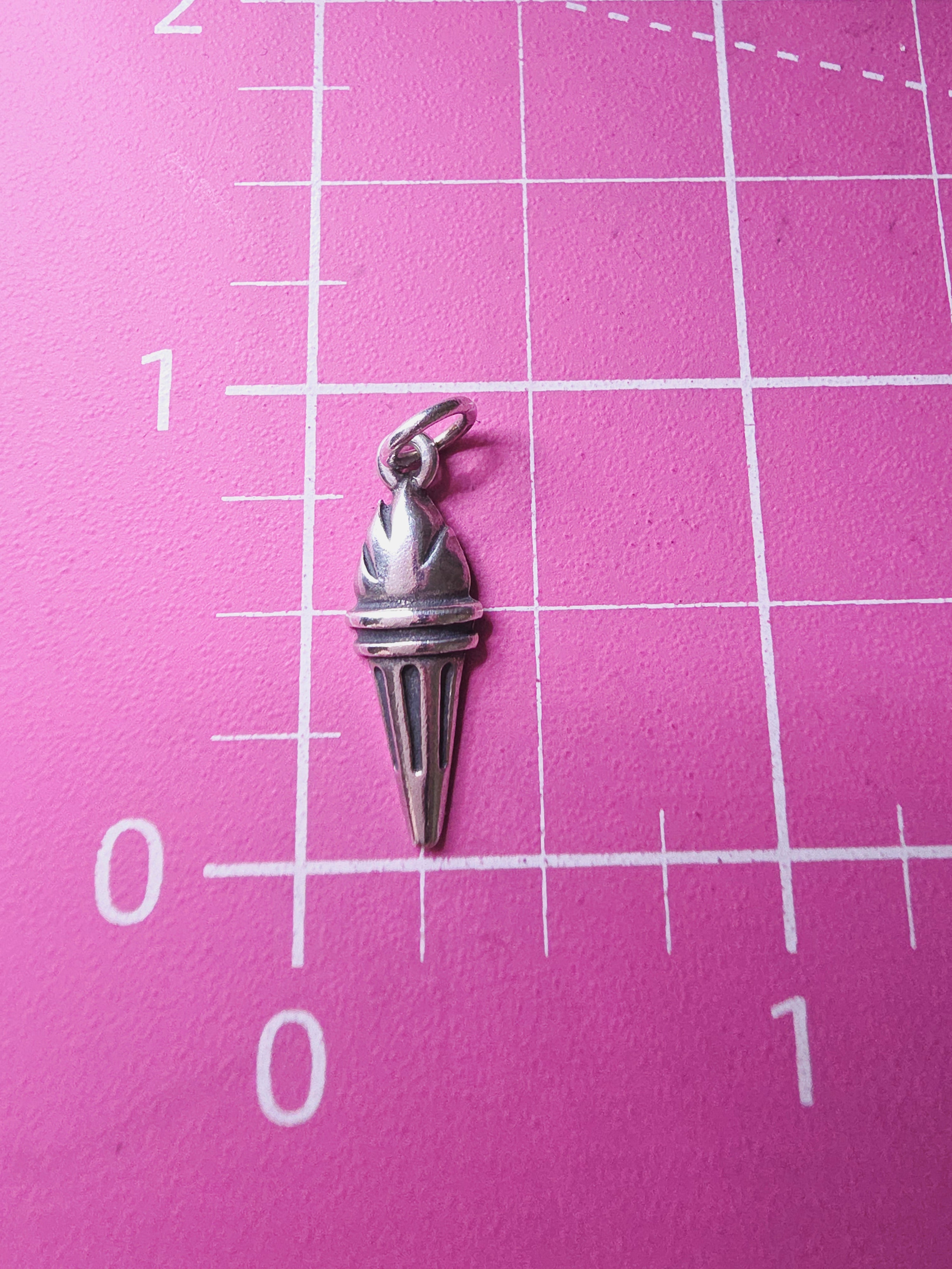 RETIRED James Avery Sterling Silver Olympic Torch Charm Pendant - UNCUT
