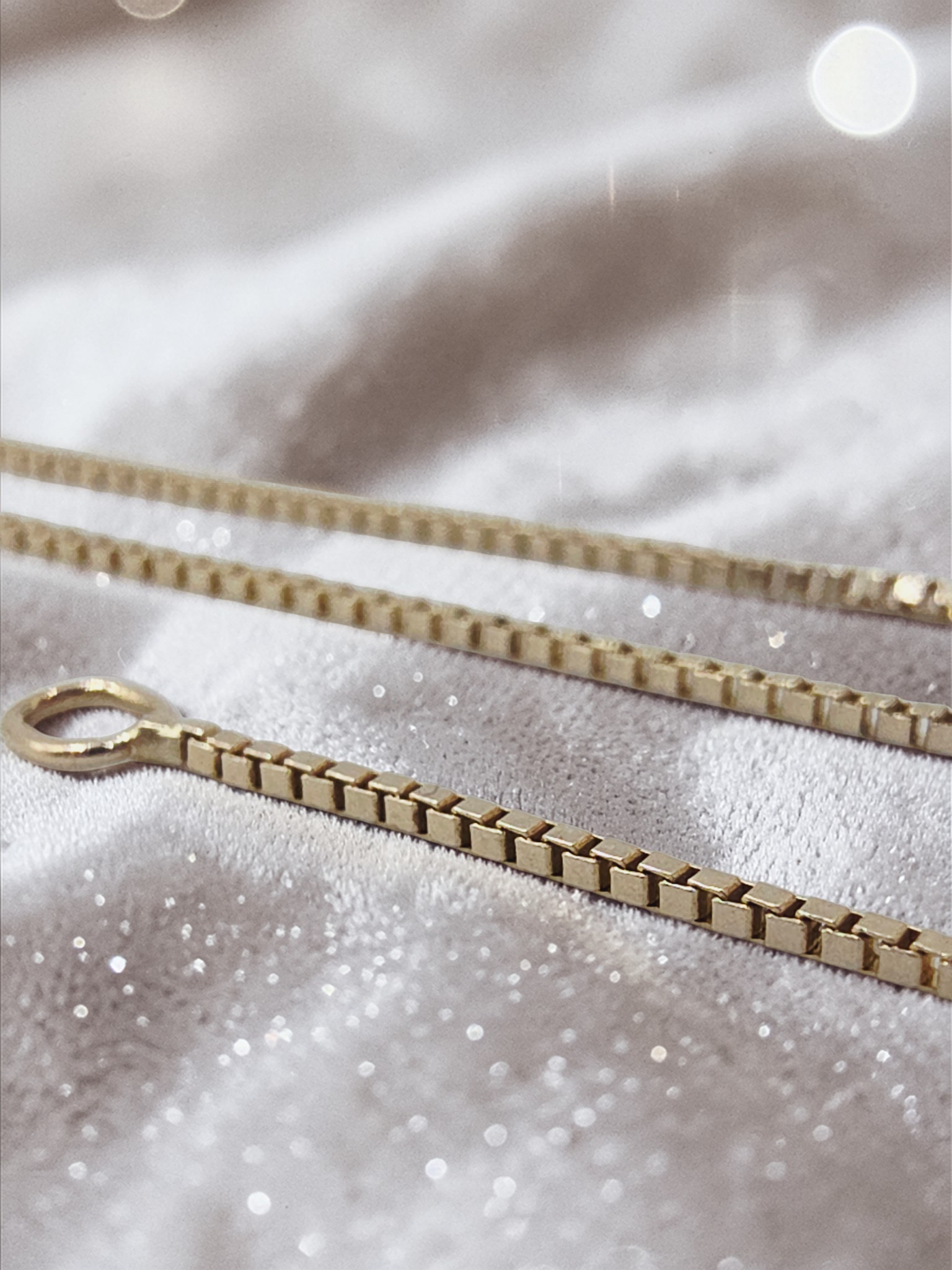 Solid 14K Yellow Gold Boxchain Bracelet Italy– 7.5 Inches