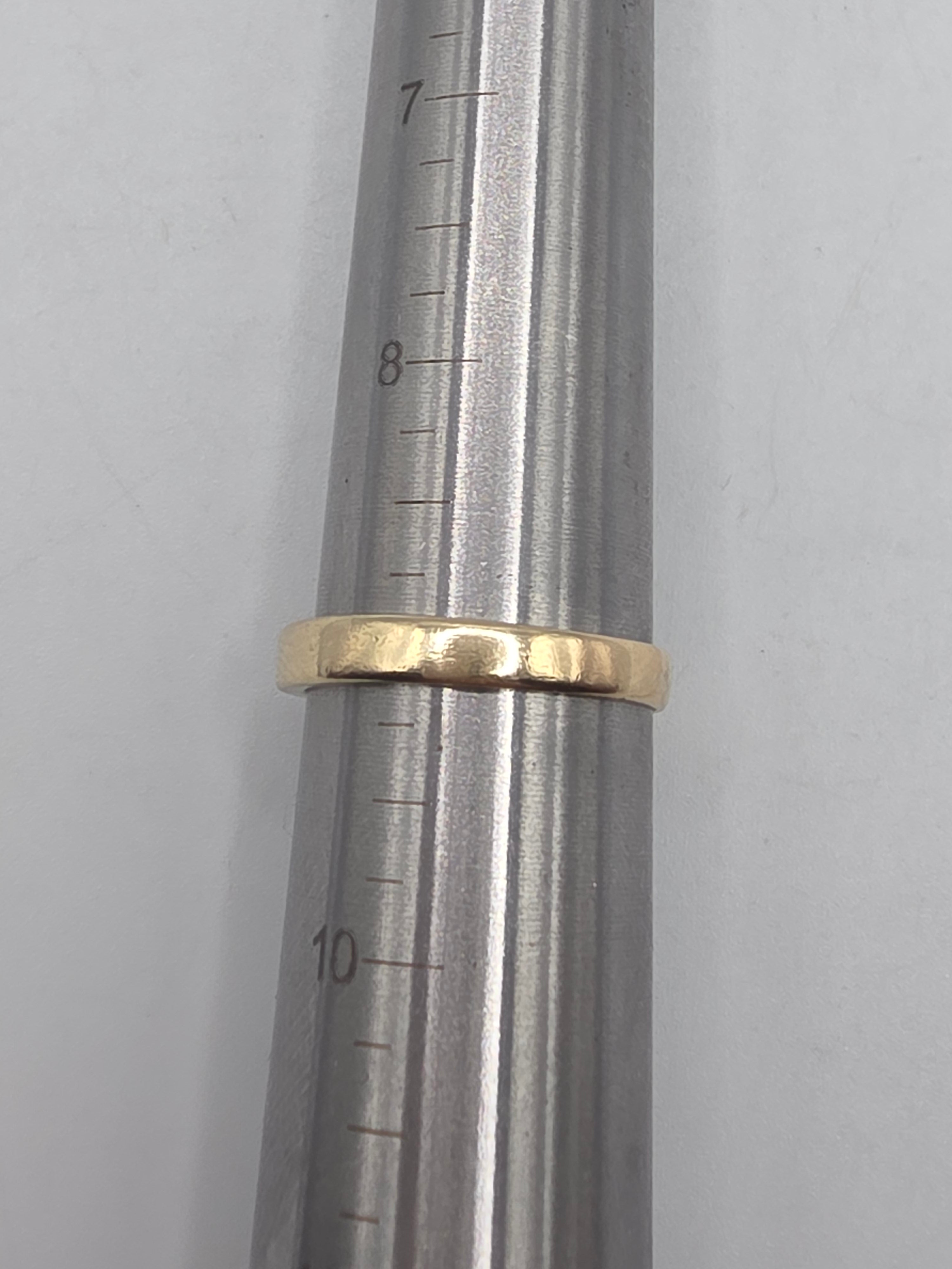 Solid 14K Yellow Gold 9 Diamond Channel Set Stackable Ring - Size 9