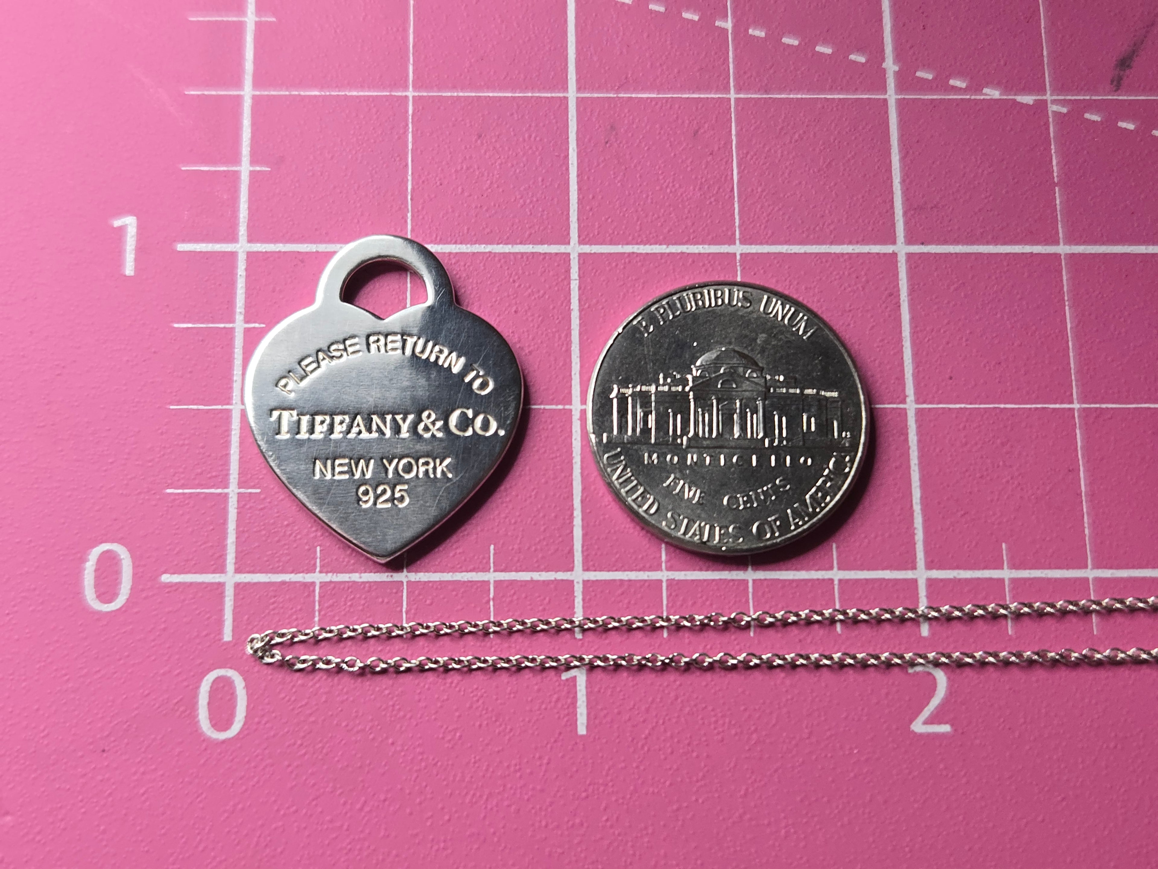 Tiffany & Co. Sterling Silver Vintage Pendant Necklace - 19 Inch