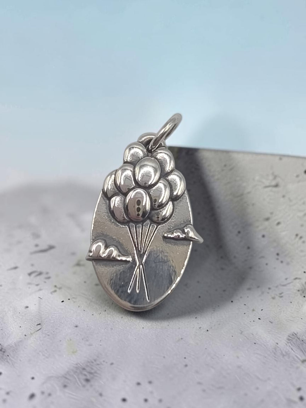 RETIRED James Avery Flying Balloon Bouquet 925 Silver Charm Pendant