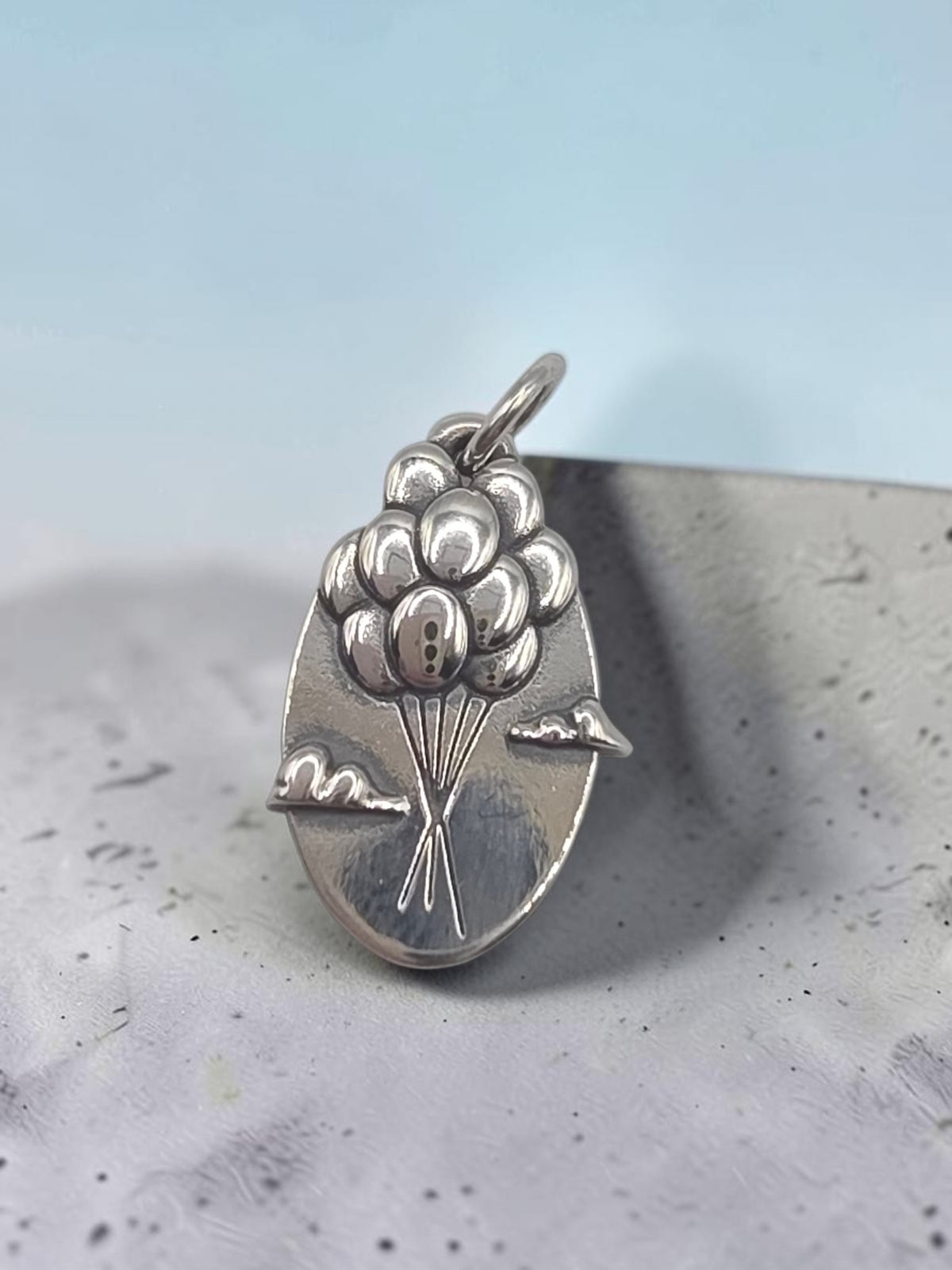 RETIRED James Avery Flying Balloon Bouquet 925 Silver Charm Pendant