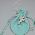 Tiffany & Co. 925 Sterling Silver Necklace with Bow Pendant 20 Inches