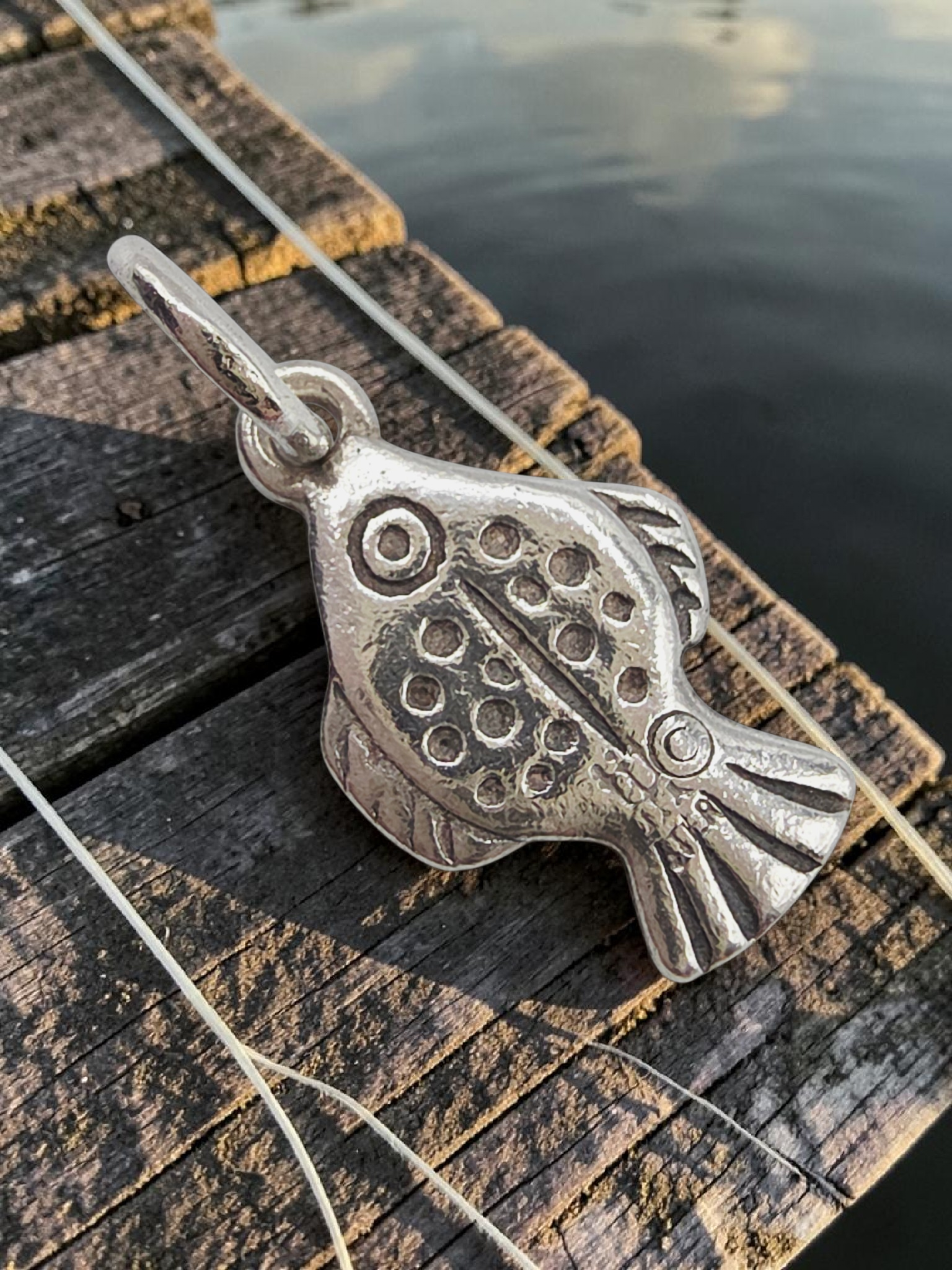 RETIRED James Avery Spotted Flounder Fish Charm - 925 Silver - BOX - UNCUT