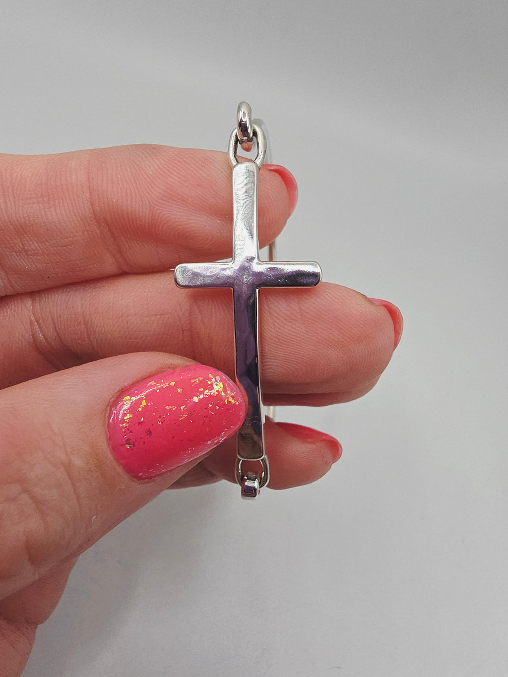 James Avery Horizon Cross Hook-On 925 Sterling Silver Bracelet - 6.5 Inch