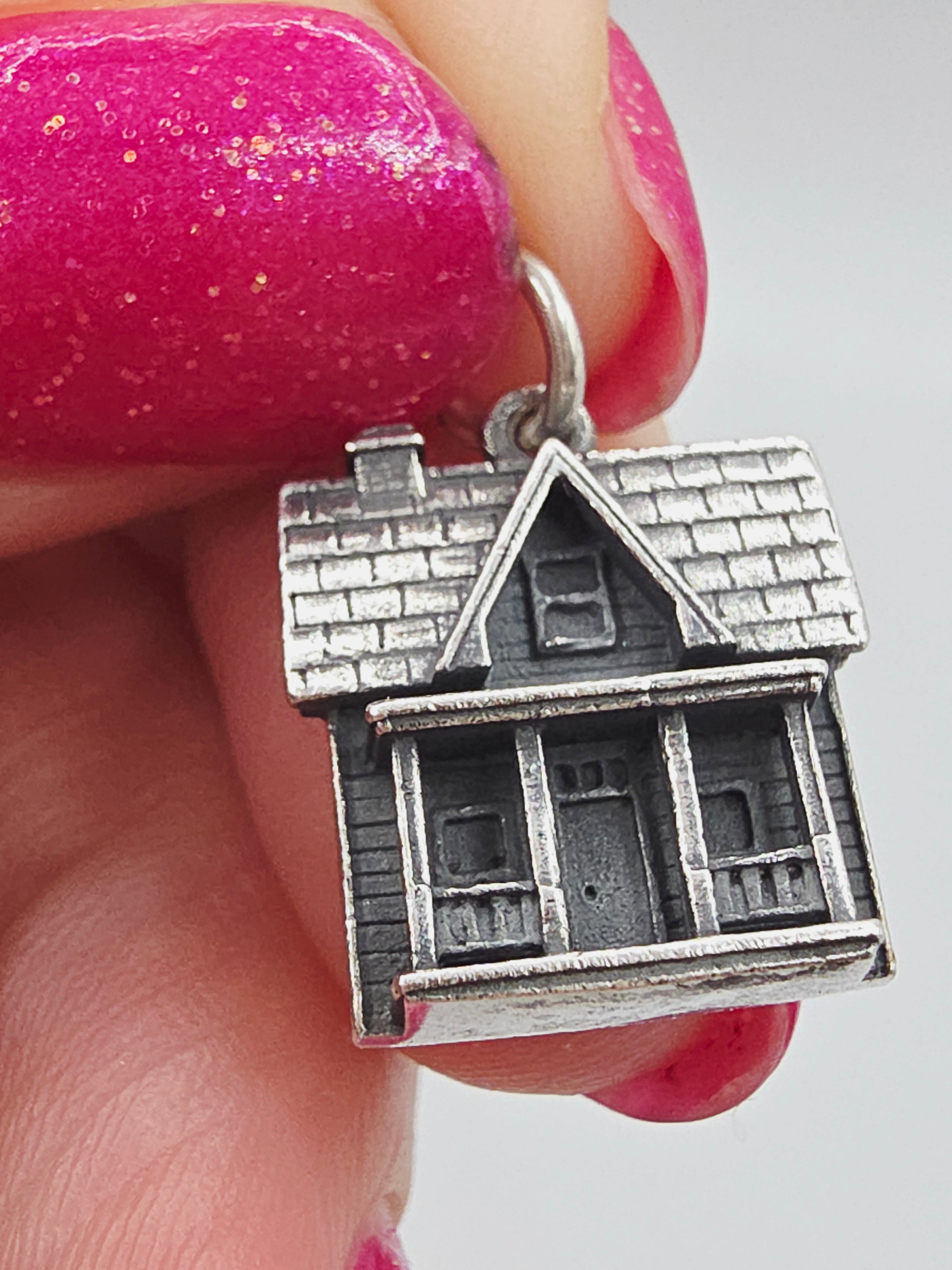 James Avery Sterling Silver Home Sweet Home House Charm - RETIRED