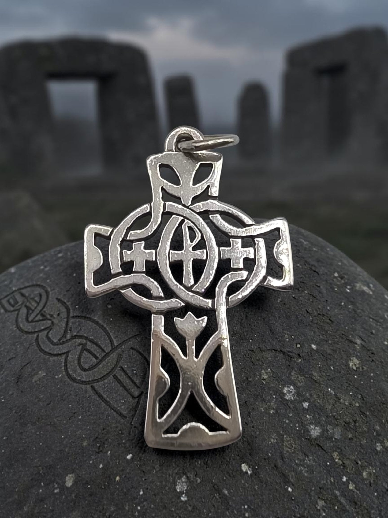 RETIRED James Avery Unity Cross Sterling Silver Holy Trinity Charm Pendant