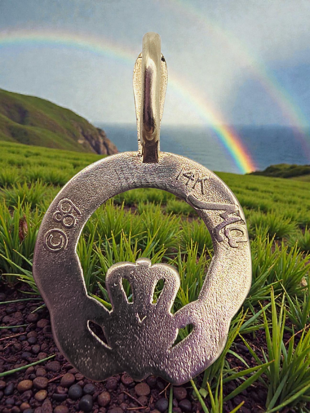 Michael Anthony Solid 14K Yellow Gold Claddagh Necklace Pendant