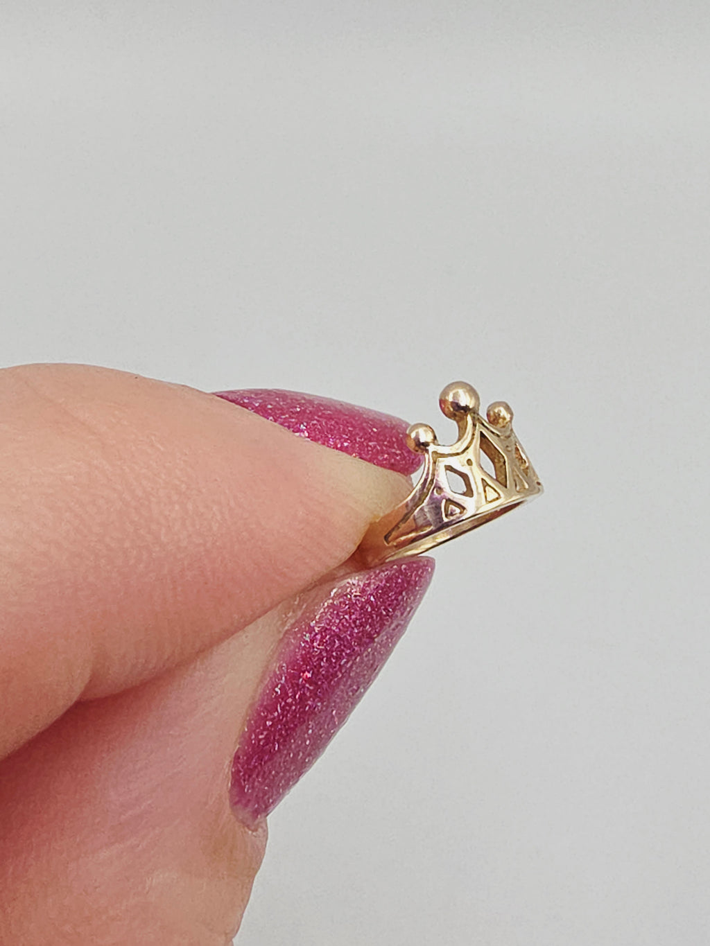 James Avery Solid 14K Yellow Gold Princess Tiara Crown Charm