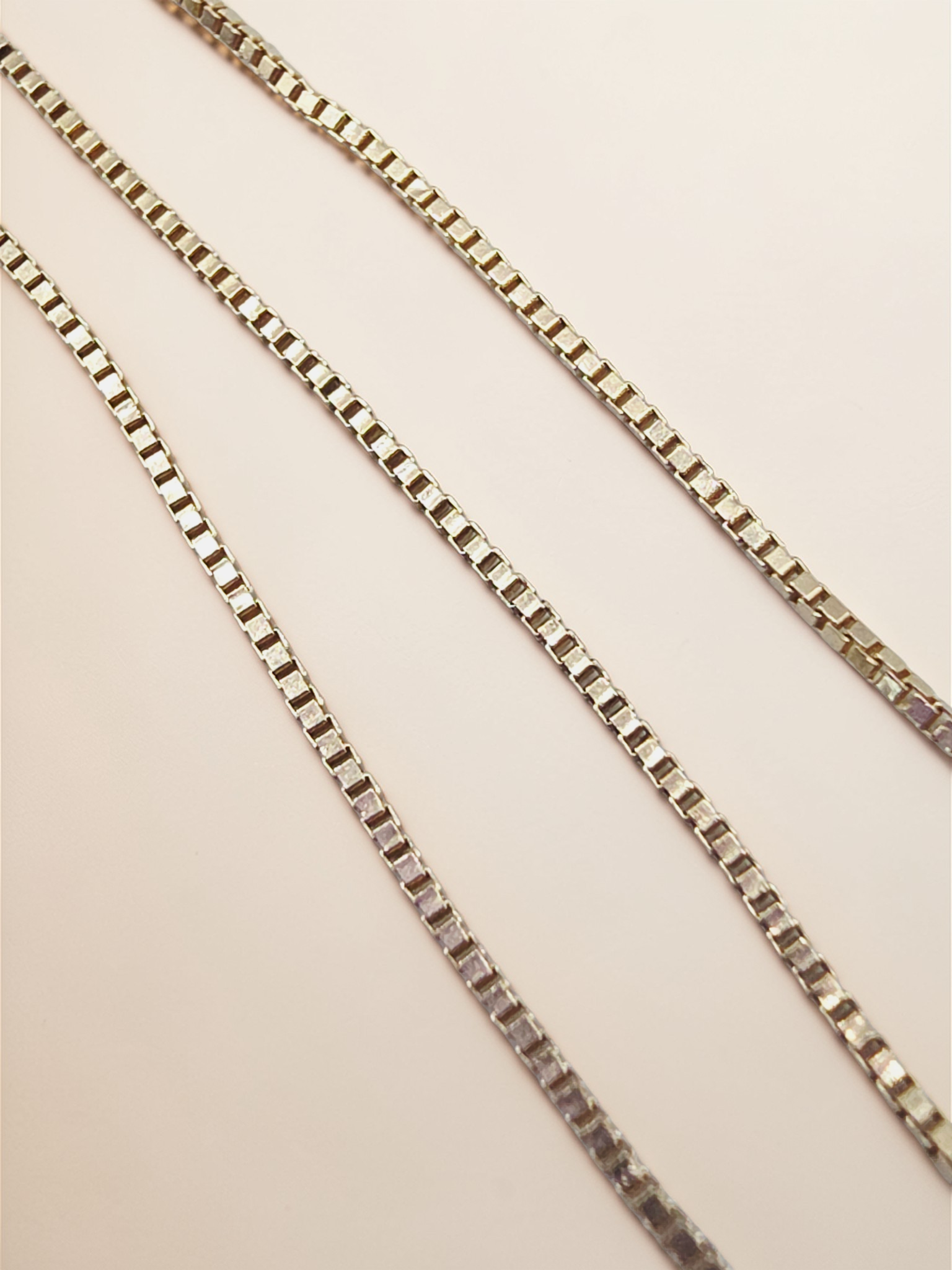 Solid 14K Yellow Gold Boxchain Bracelet Italy– 7.5 Inches