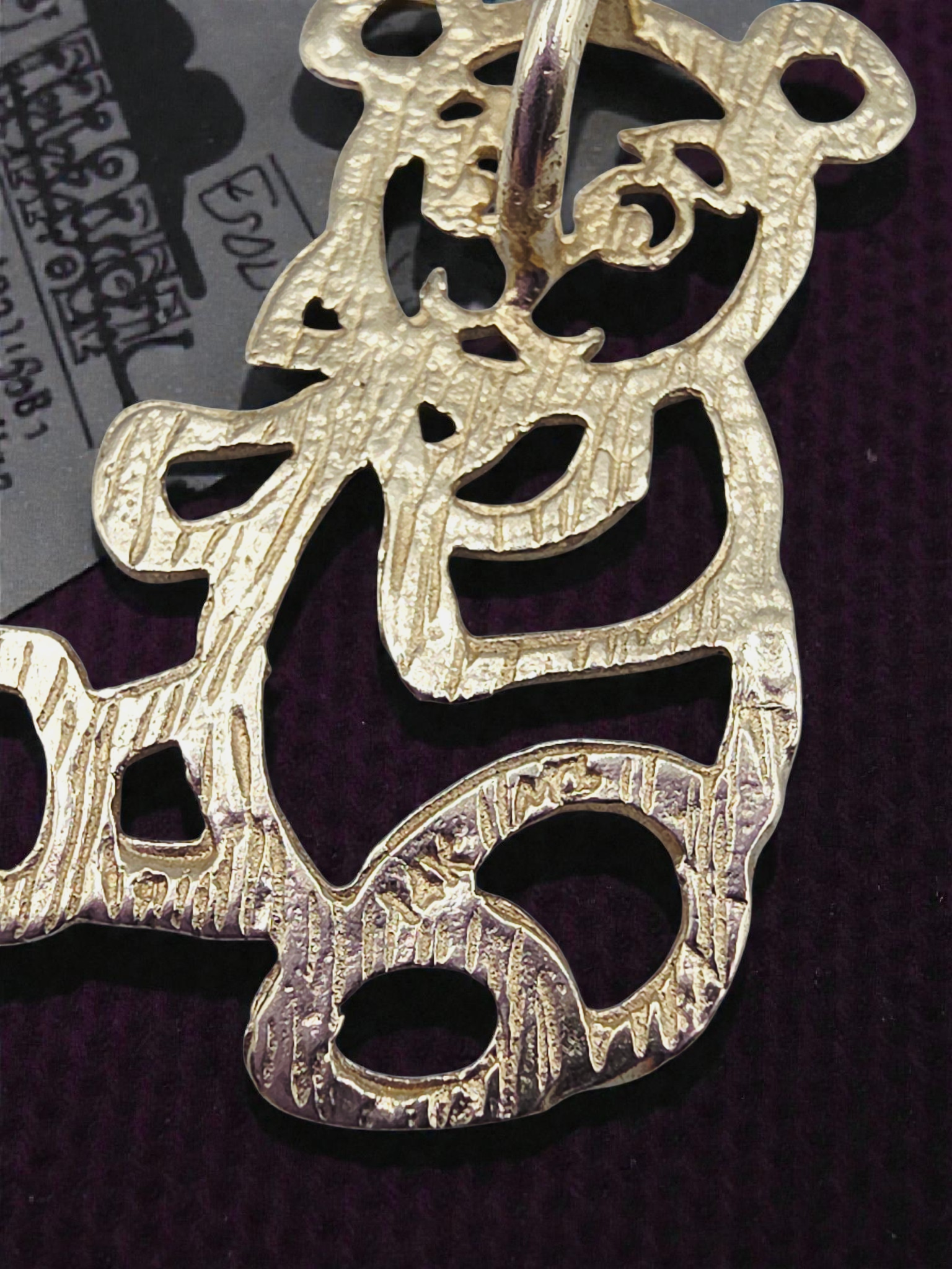 Michael Anthony Solid 14K Yellow Gold Teddy Bear Panda Necklace Pendant