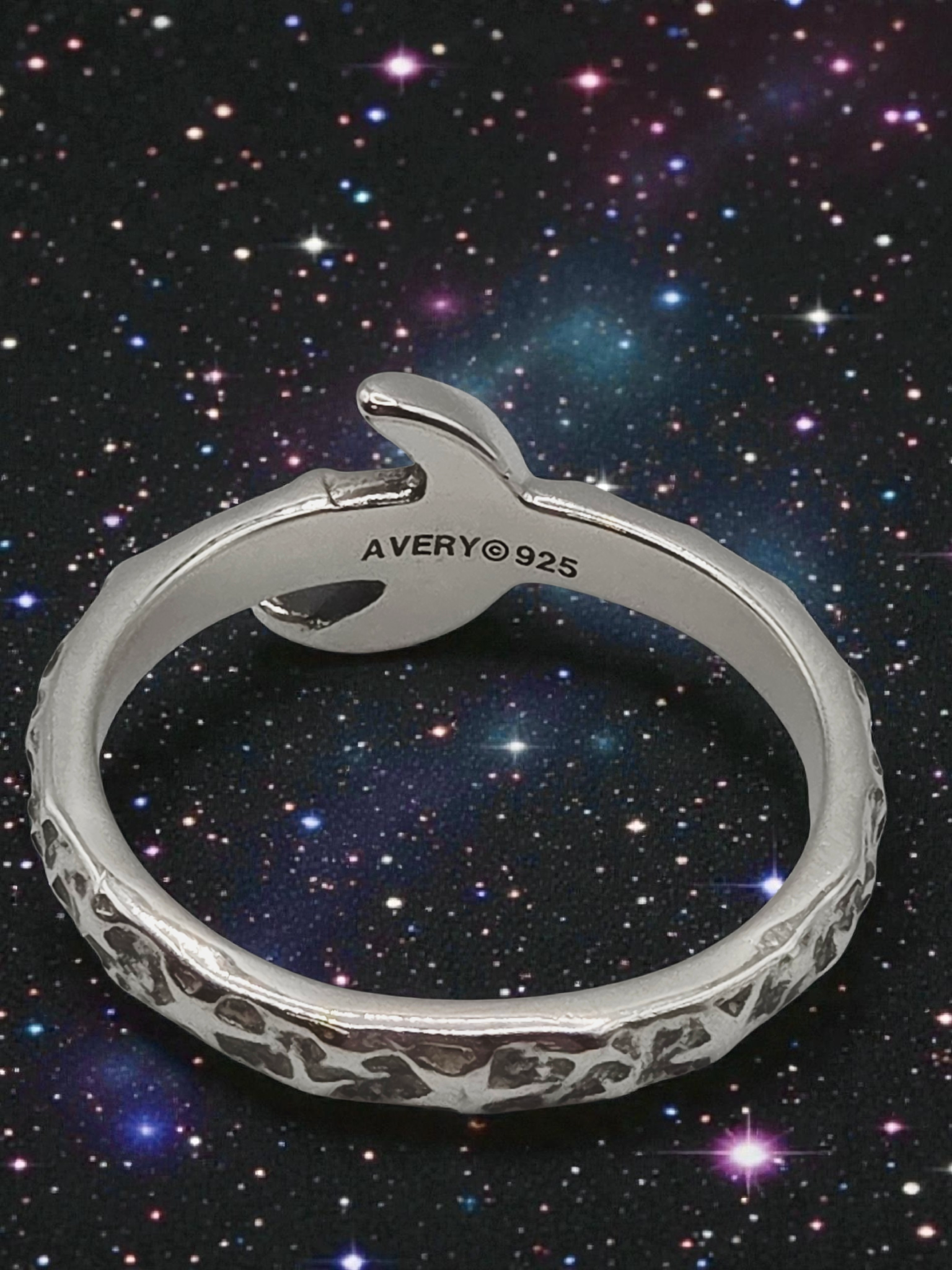 James Avery Starry Night 925 Sterling Silver Moon Ring – Size 7.5
