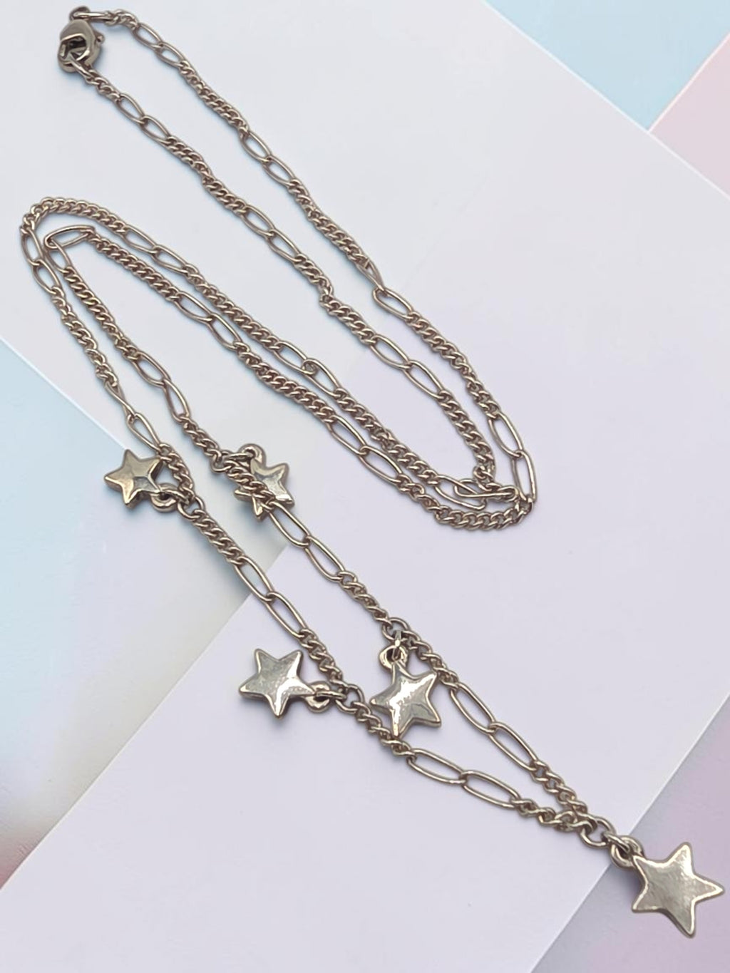 RETIRED James Avery Sterling Silver Star Drops Necklace - 18 Inch - HTF