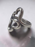 James Avery Sterling Silver Heart to Heart Open Double Heart Ring - Size 5