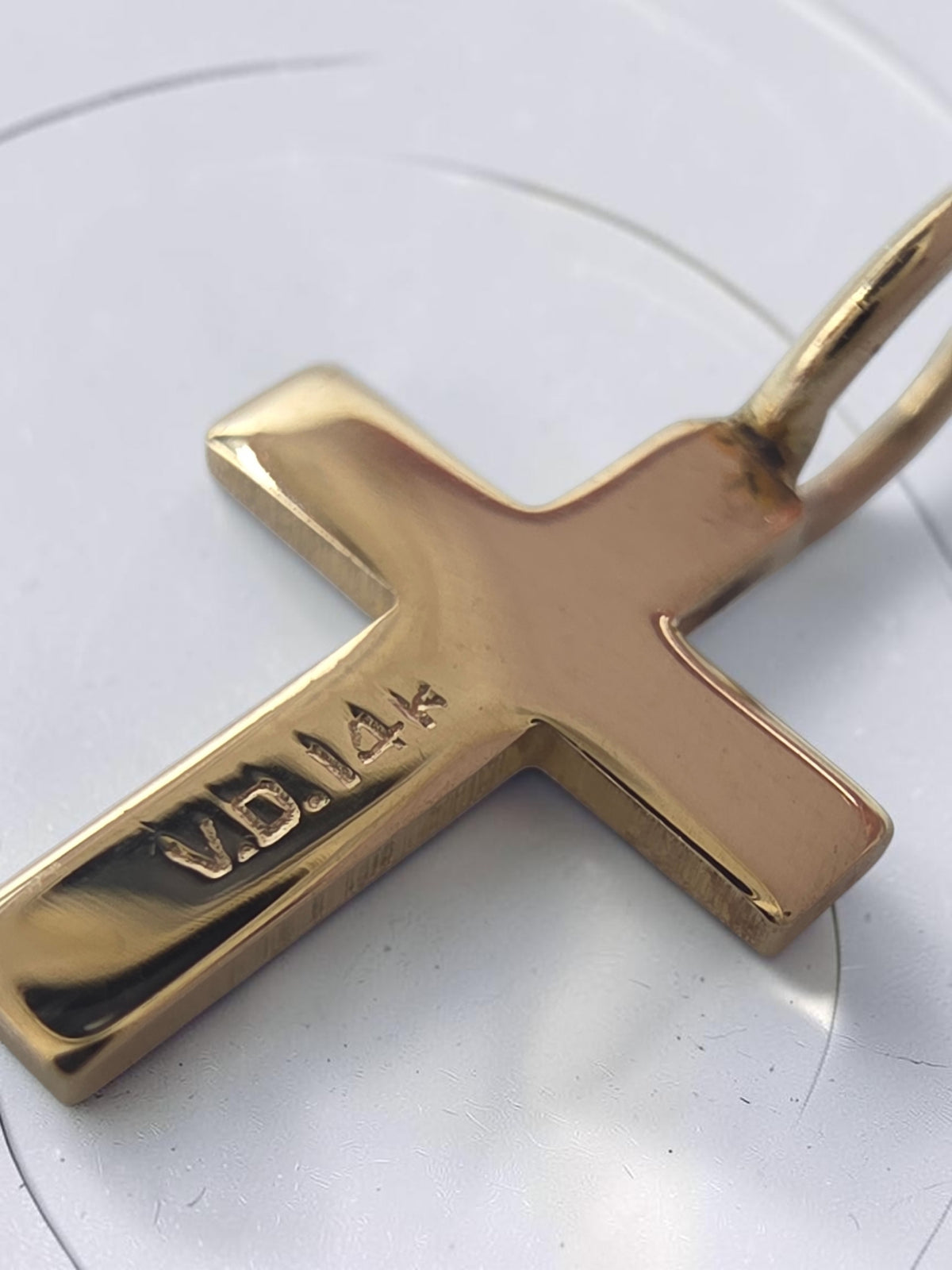 Vintage Van Dell Solid 14K Gold Religious Cross Faith Charm Pendant