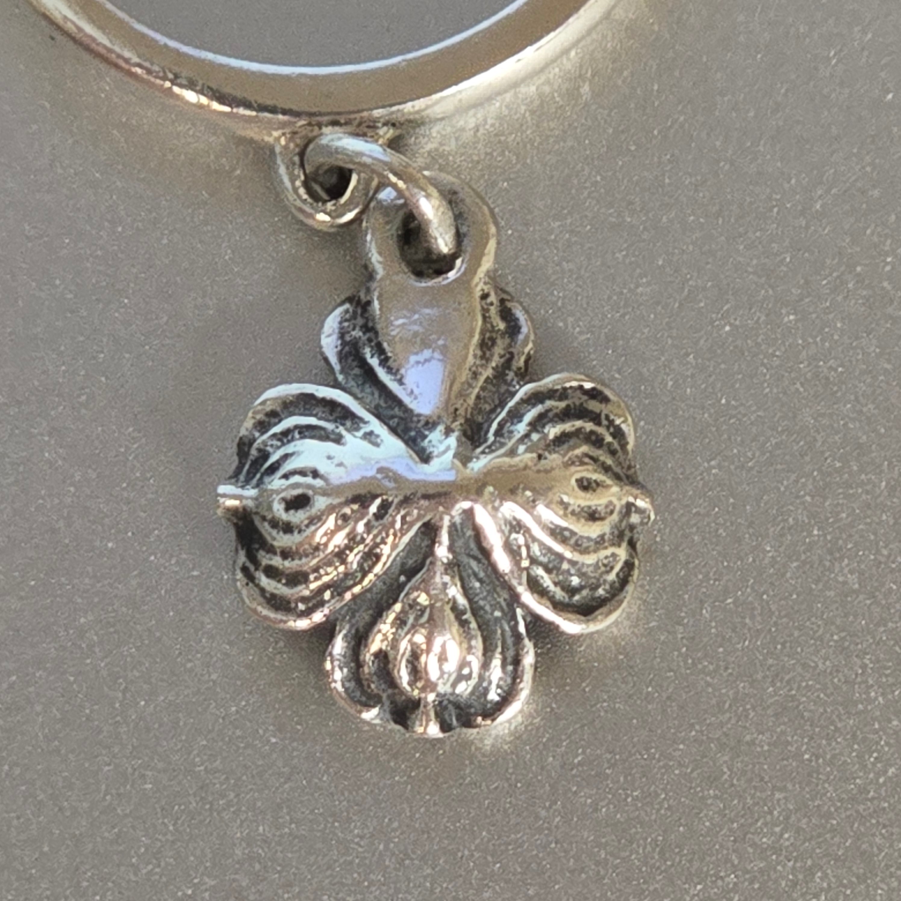 RETIRED James Avery Dogwood Flower Charm Ring - Size 5