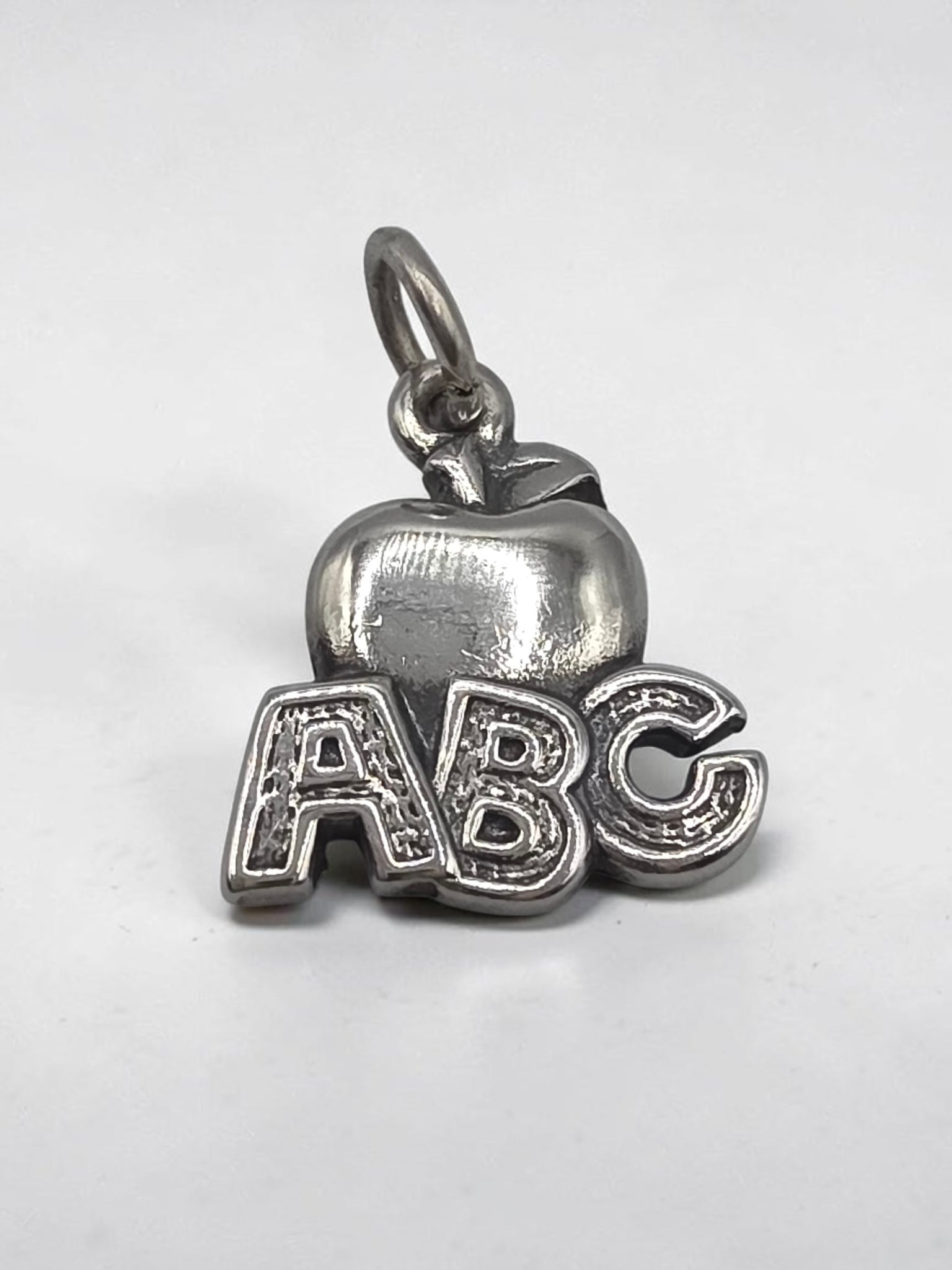 James Avery 925 Sterling Silver ABC Apple Charm Pendant