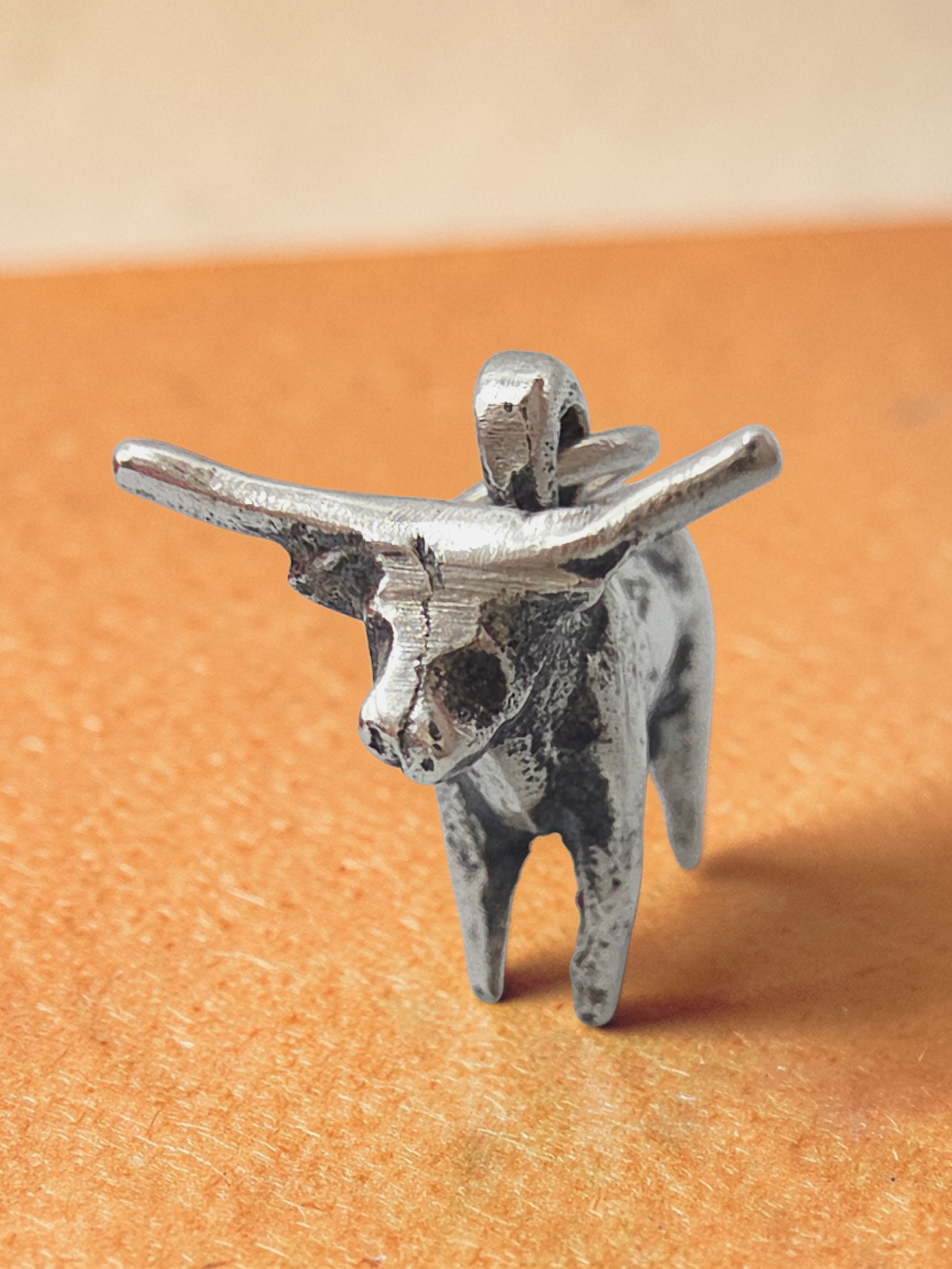 RETIRED James Avery 3D Texas Longhorn Bull Cow Sterling Silver Charm Pendant HTF