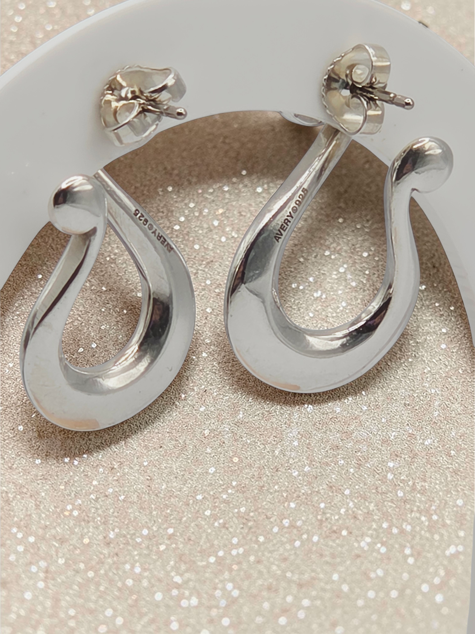 RETIRED James Avery Tranquil Waves Sterling Silver Earrings - HTF RARE