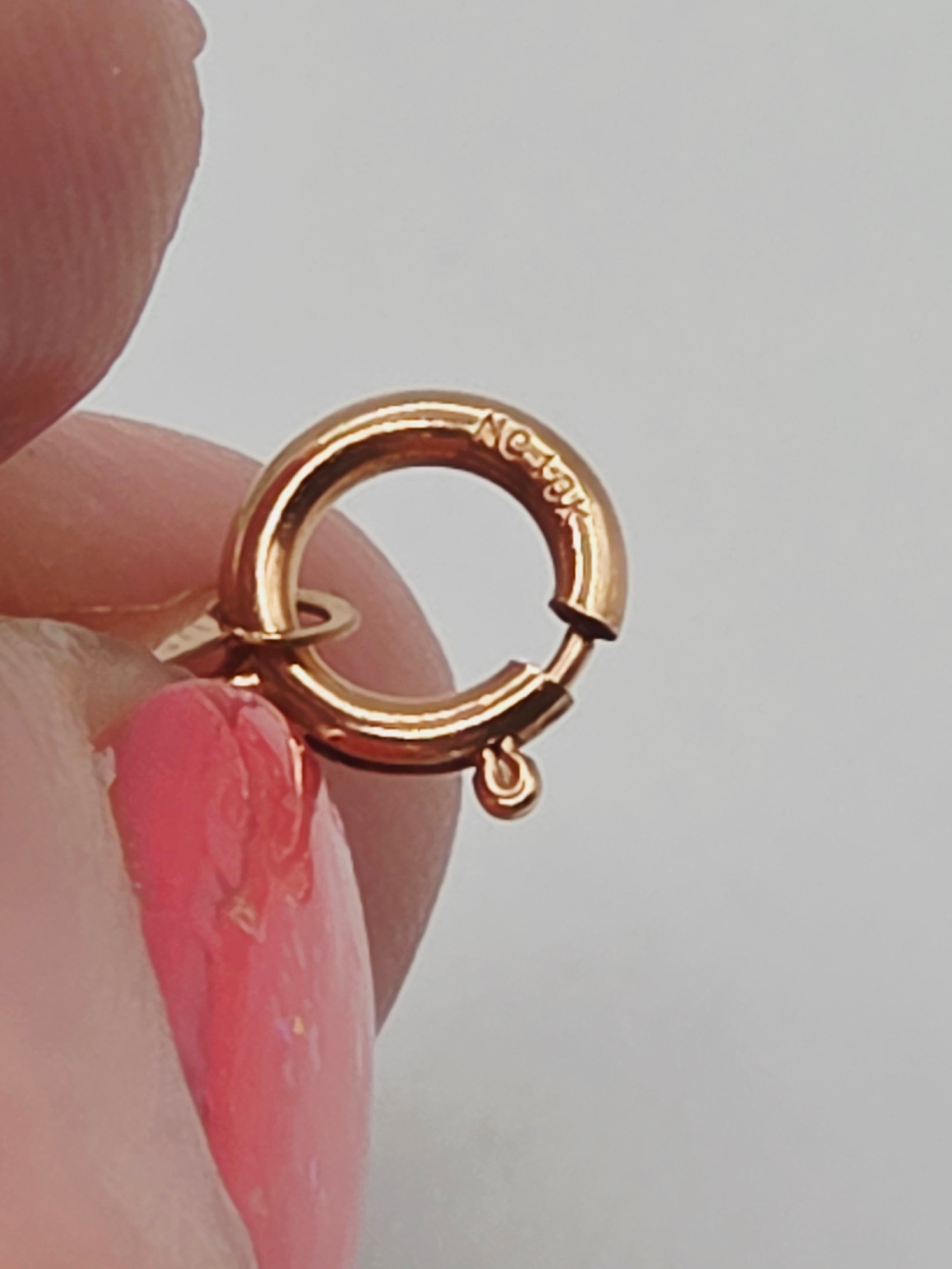 Solid 10K Yellow Gold Necklace with Morganite Pendant - 18 Inches