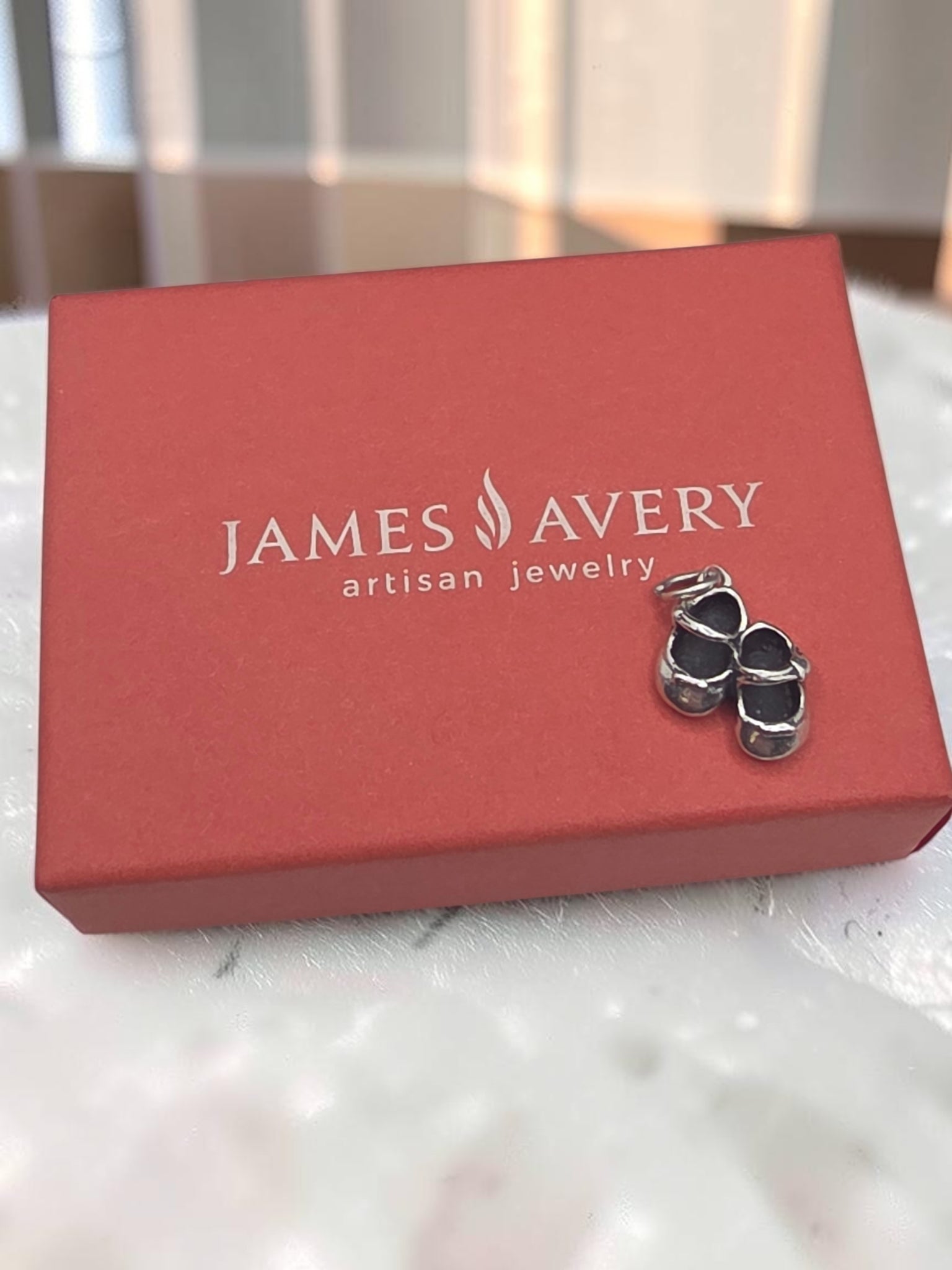 James Avery Lil Girl Baby Shoes 925 Sterling Silver Charm Pendant