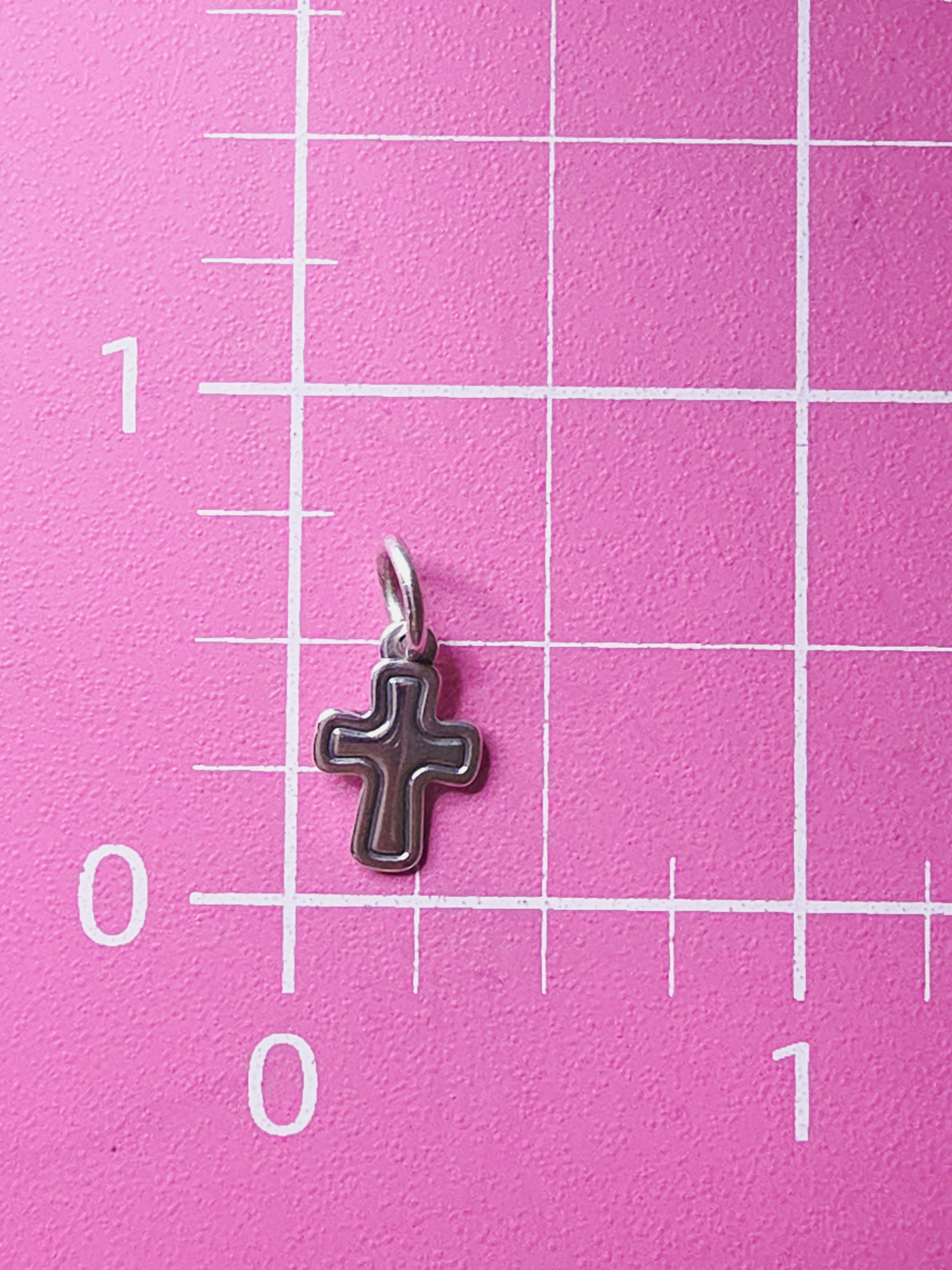James Avery Small Framed Cross Sterling Silver Charm Pendant Dainty
