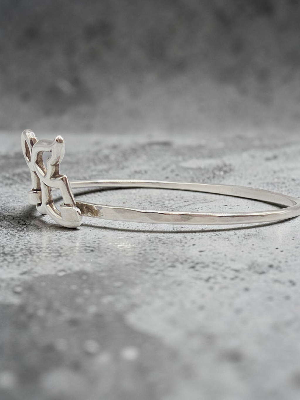 RETIRED James Avery Sterling Silver Flying Angel Hook-On Bangle Bracelet - 7.25"