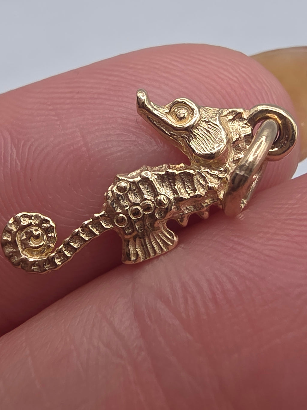 HTF Retired James Avery Solid 14K Gold Seahorse Charm Pendant Rare Holy Grail