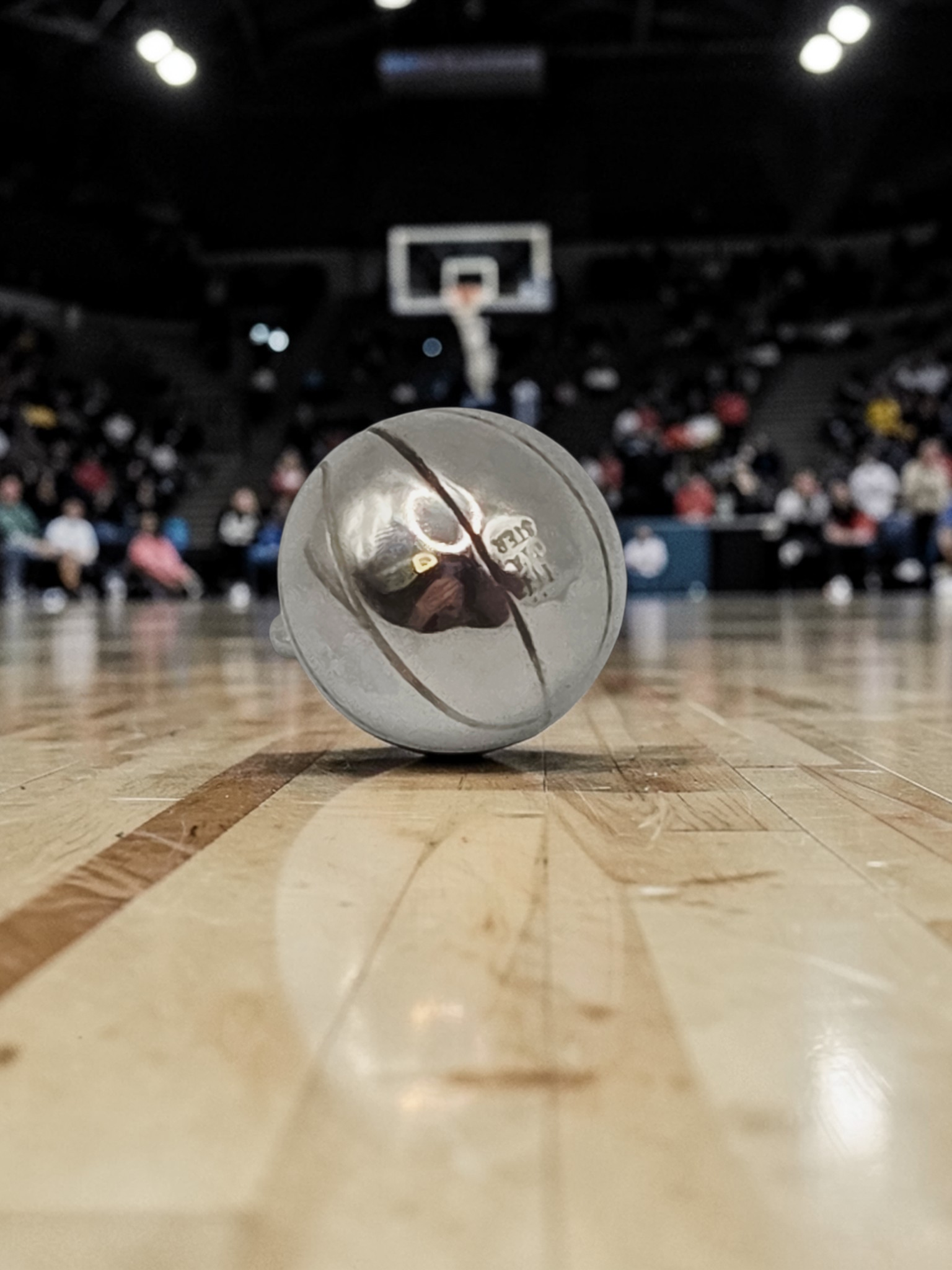 RETIRED James Avery 3D Basketball Sterling Silver Sports Charm Pendant