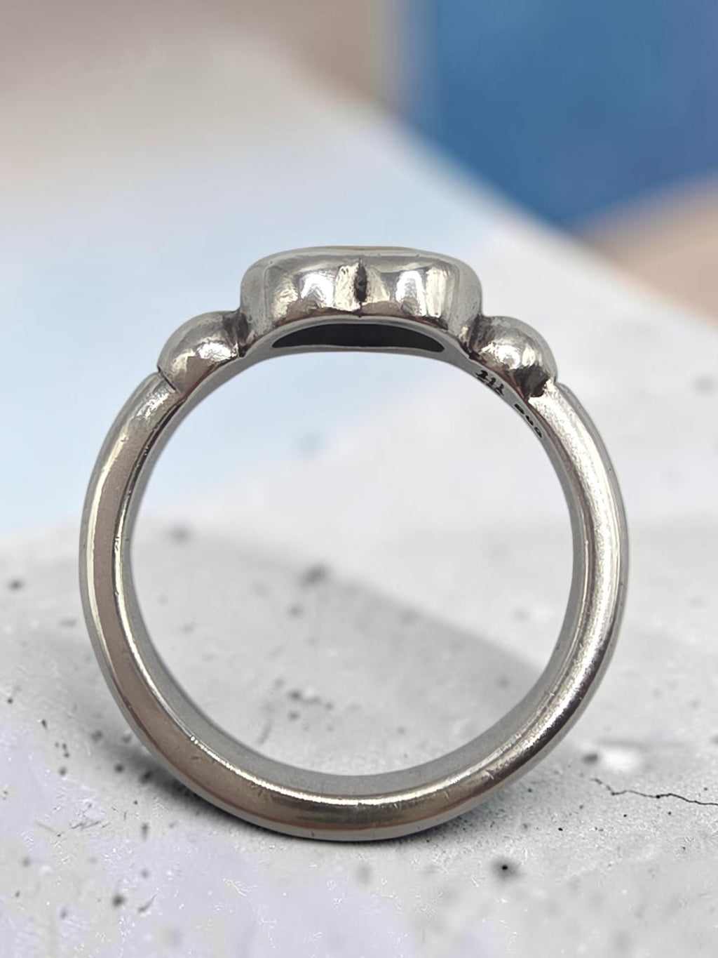 RETIRED James Avery True Love 14K Gold Heart Sterling Silver Ring - Size 6