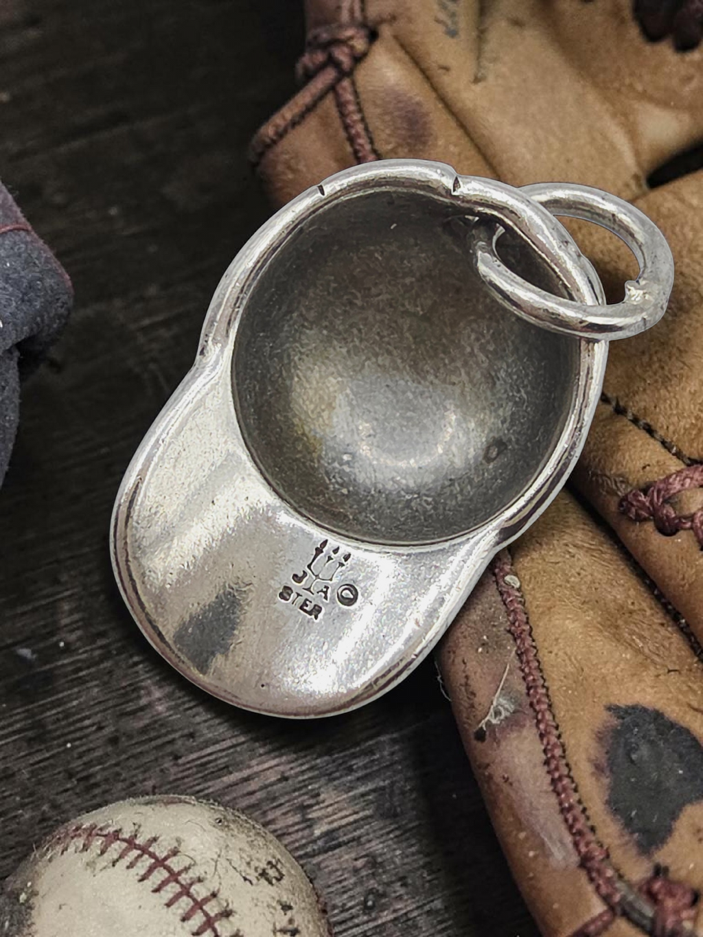 James Avery Sterling Silver 3D Baseball Cap Hat Charm Pendant RETIRED HTF UNCUT