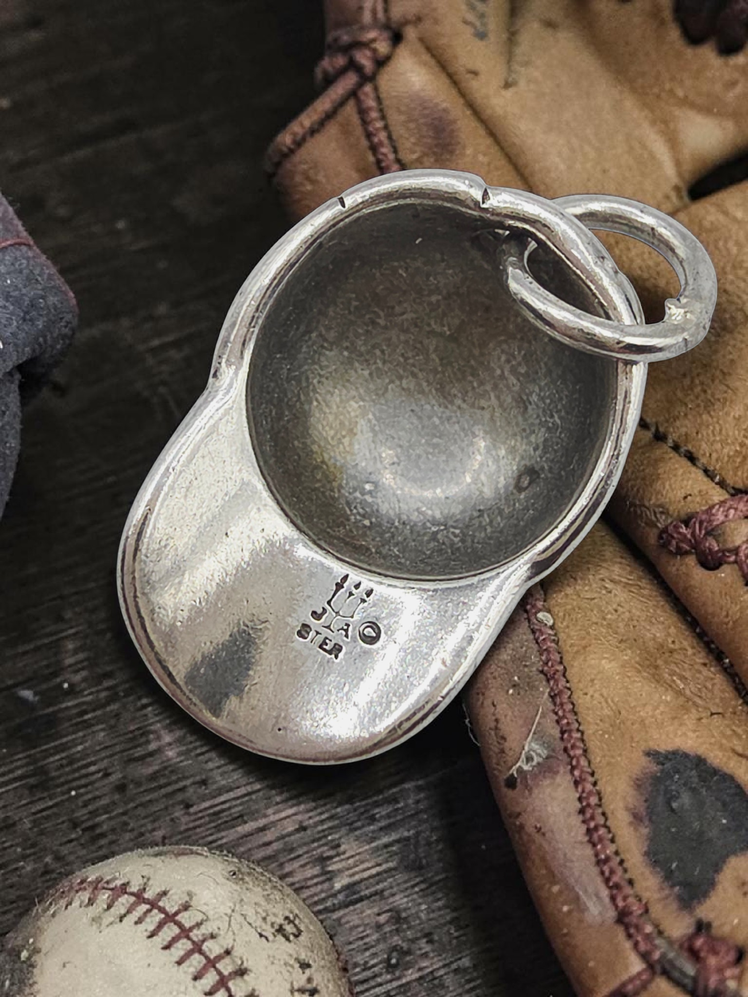James Avery Sterling Silver 3D Baseball Cap Hat Charm Pendant RETIRED HTF UNCUT