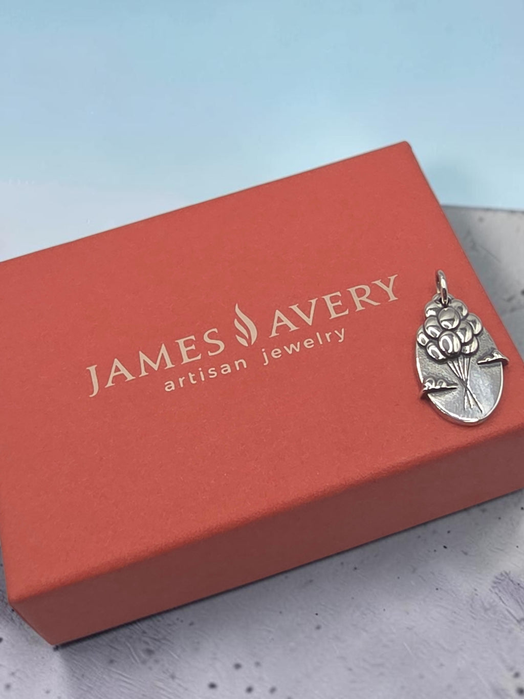 RETIRED James Avery Flying Balloon Bouquet 925 Silver Charm Pendant