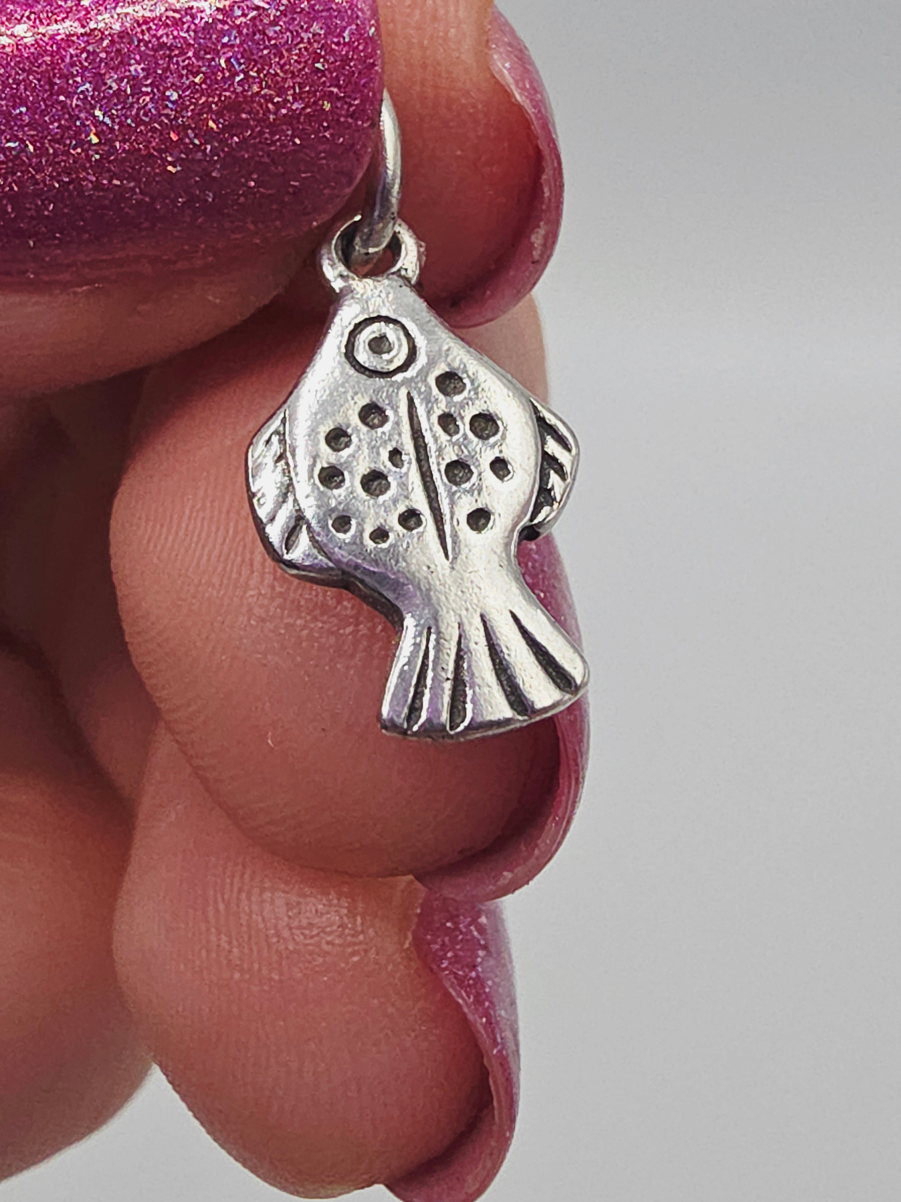 RETIRED James Avery Spotted Flounder Fish Charm Pendant with Box