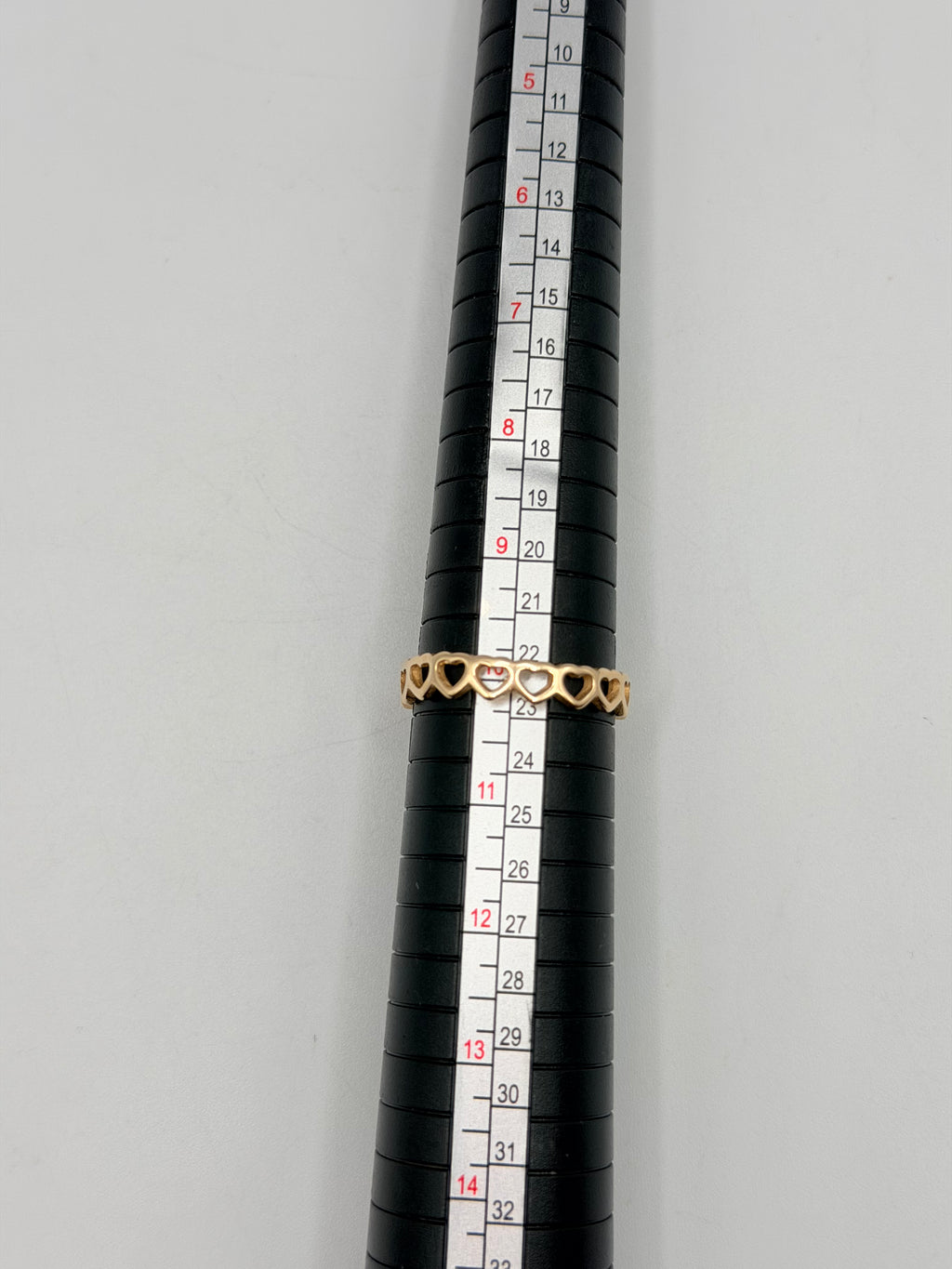 James Avery Solid 14K Yellow Gold Heart Band Ring Size 10