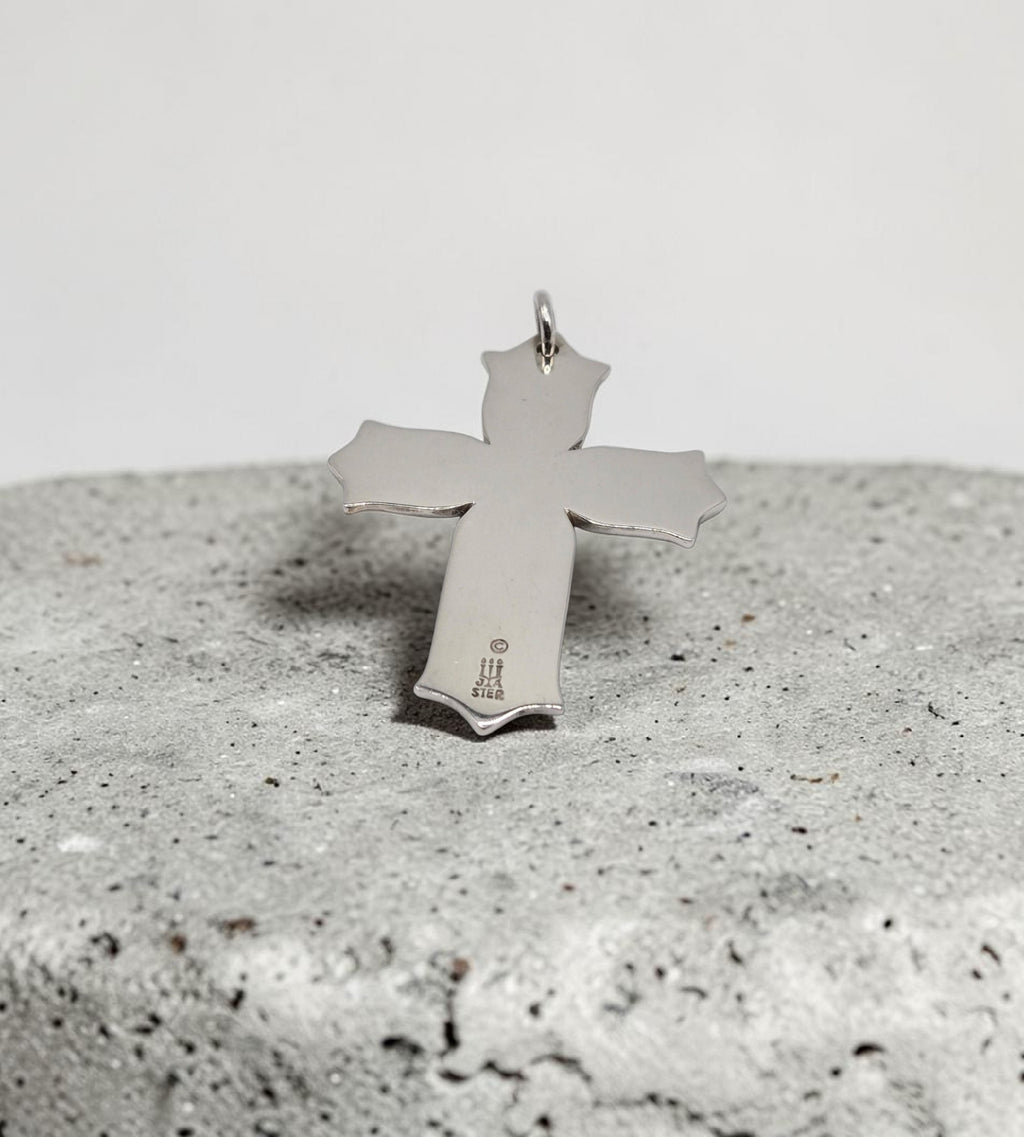 RETIRED James Avery 925 Sterling Silver Descending Dove Cross Necklace Pendant