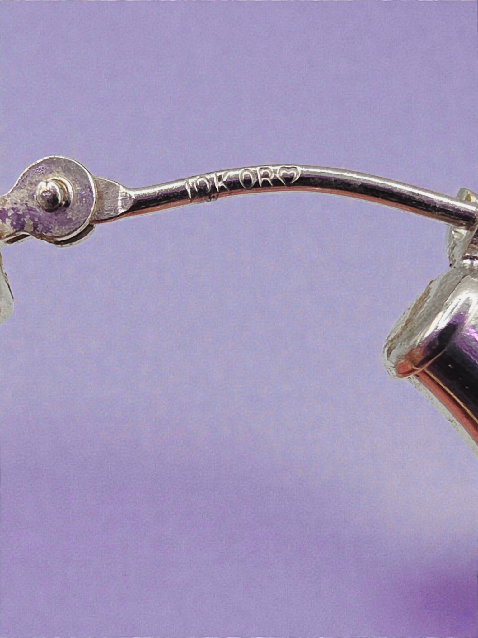 Solid 10K Two-Tone Yellow & White Gold Textured Hoop Earrings