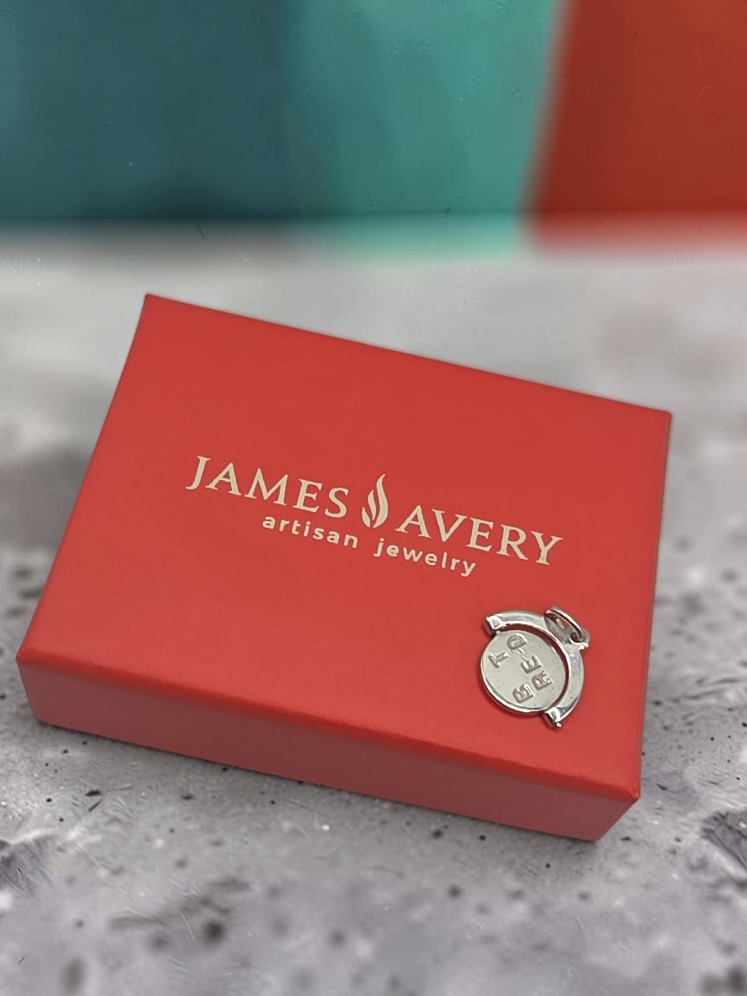 RETIRED James Avery Sterling Silver Best Friend Spinner Charm Pendant - UNCUT Loop