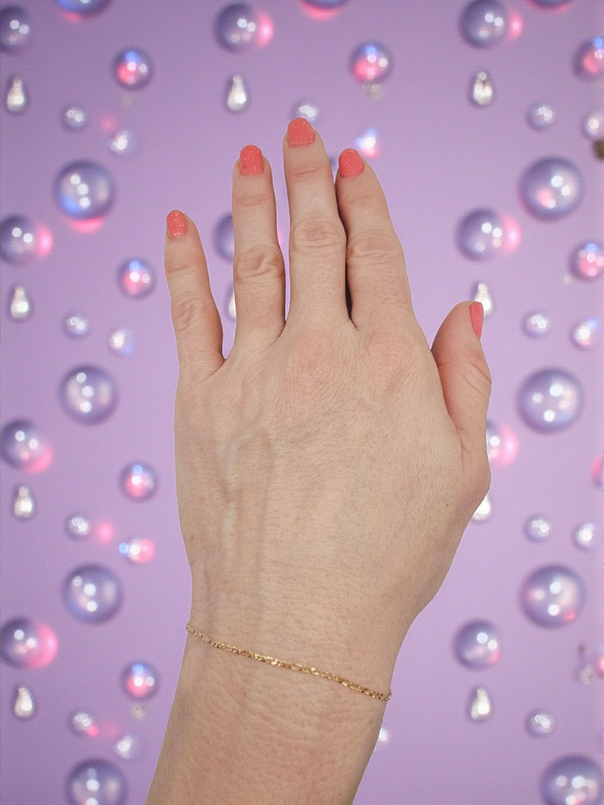 Solid 18K Yellow Gold Figaro Link Bracelet 7.25 Inches