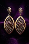 Veronese Italy 925 Sterling Silver Gold Vermeil Rainbow Patina Filigree Earrings