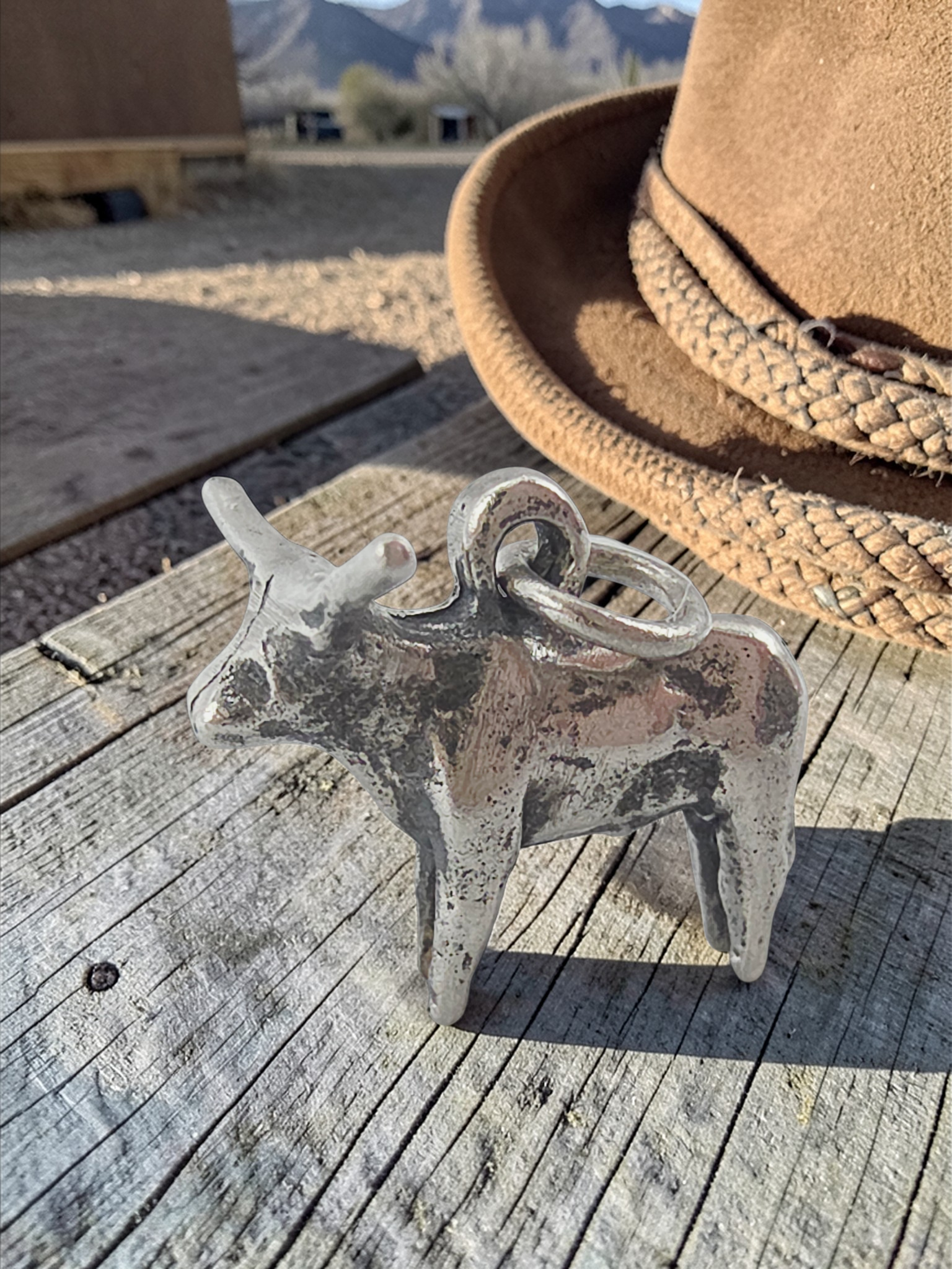 RETIRED James Avery 3D Texas Longhorn Bull Cow Sterling Silver Charm Pendant HTF