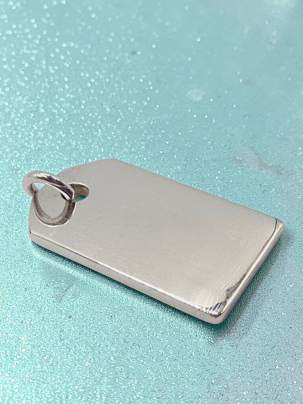 Tiffany & Co 925 Sterling Silver Engraveable Tag Charm Pendant - RARE