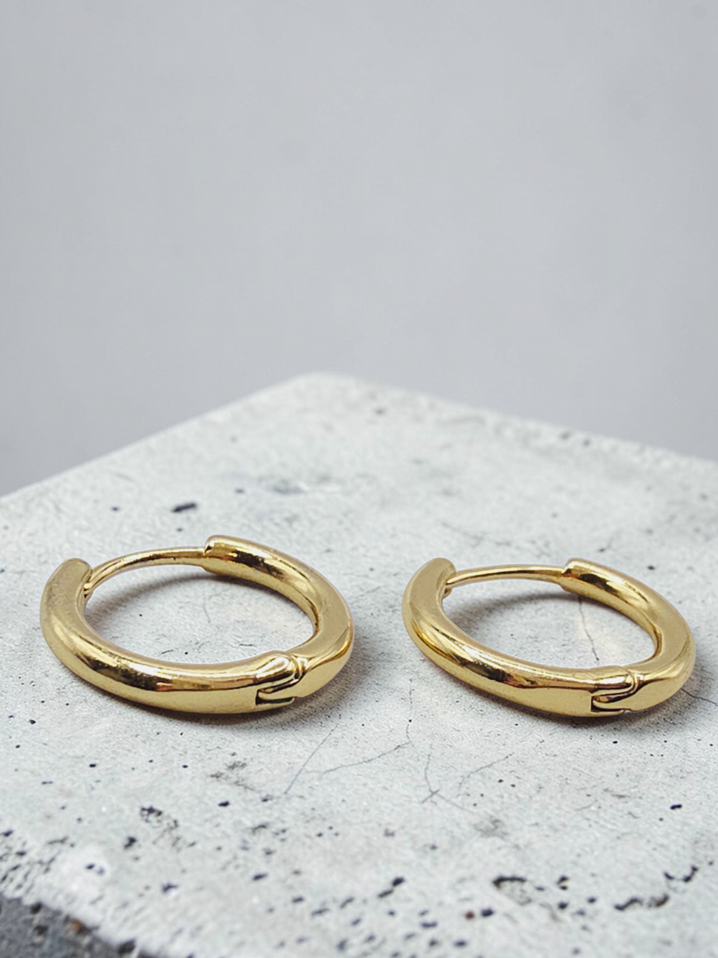 Gold Vermeil 925 Sterling Silver Hoop Earrings